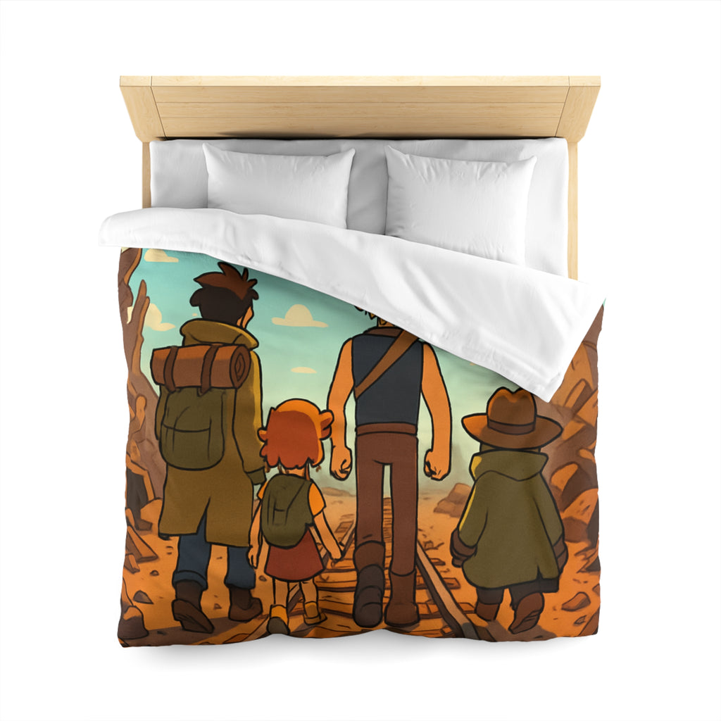 Housse de Couette Microfibre Illustration Unique Design Moderne Décoration Intérieure Raffinée