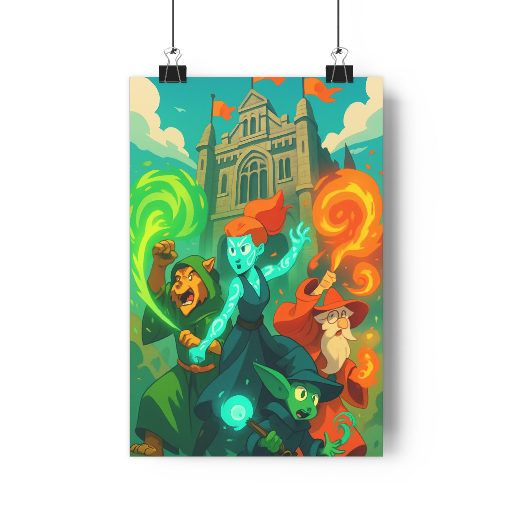 Poster décoratif magique mystique fantastique couleurs vives salon chambre bureau art aventure qualité qualité