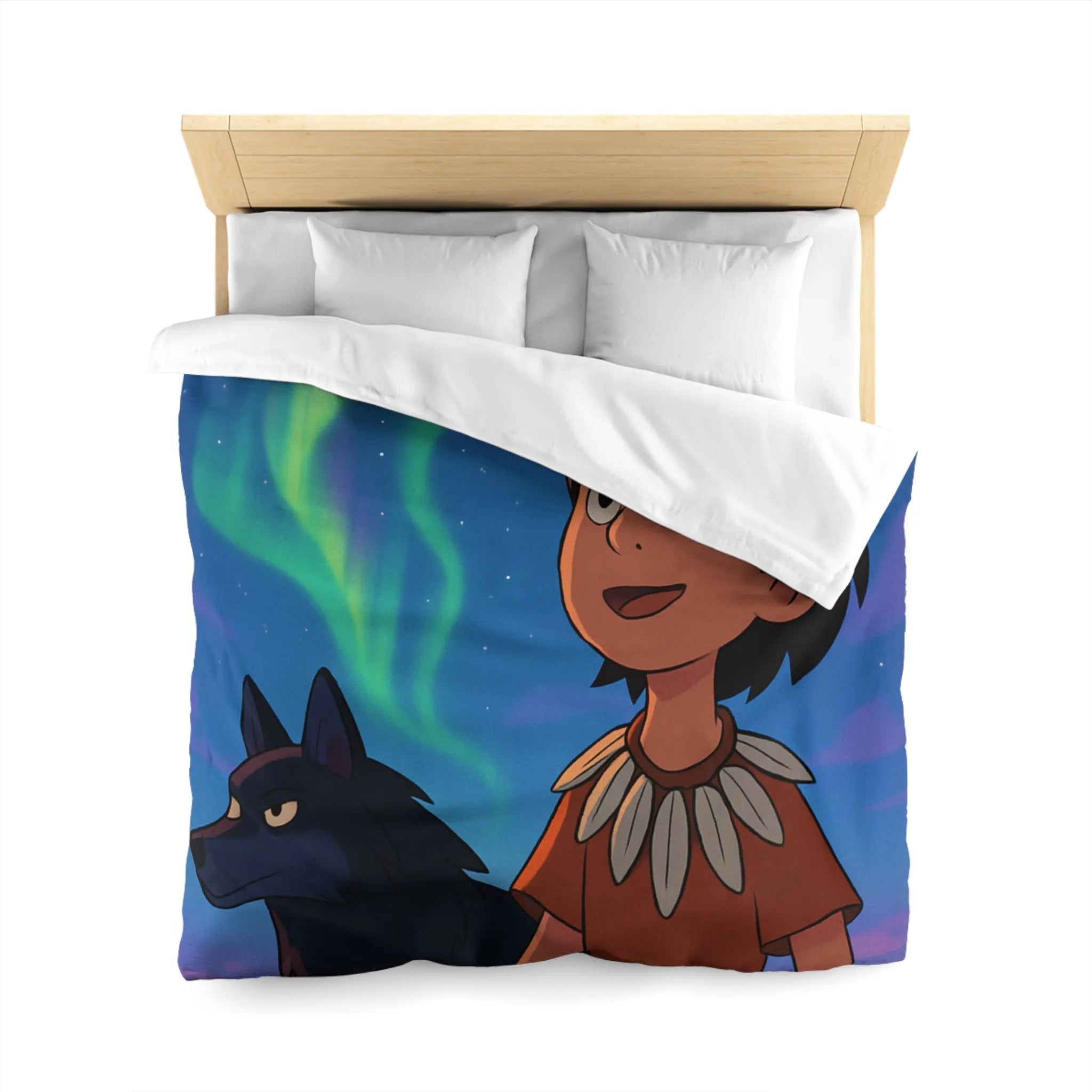 Housse de Couette Microfibre Art Graphique Contemporain Style Décoratif Chambre Tendance