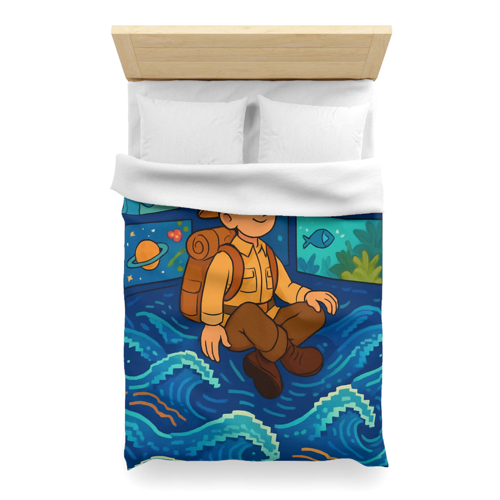 Housse de Couette Microfibre Illustration Unique Design Moderne Décoration Intérieure Raffinée