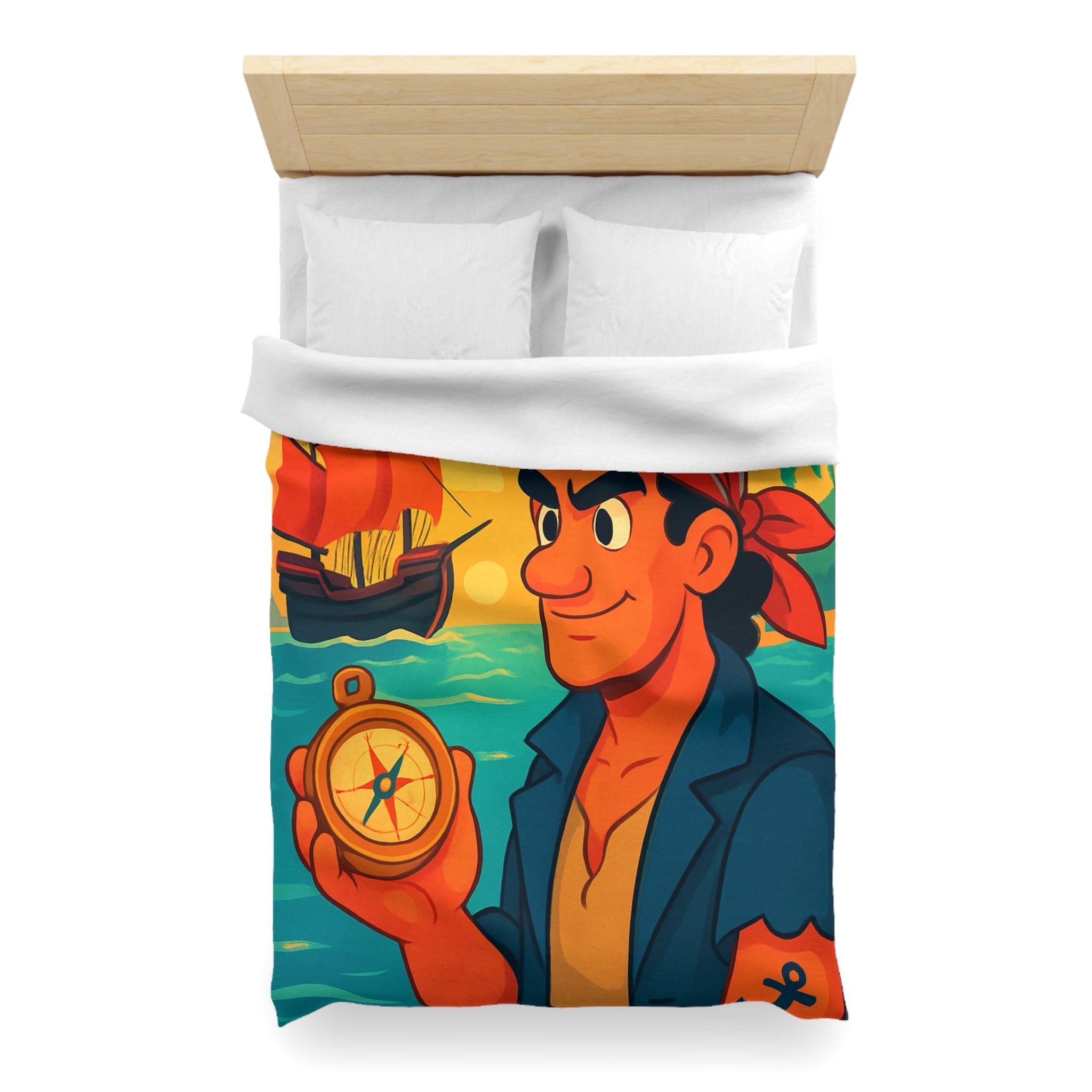 Housse de Couette Microfibre Illustration Unique Design Moderne Décoration Intérieure Raffinée