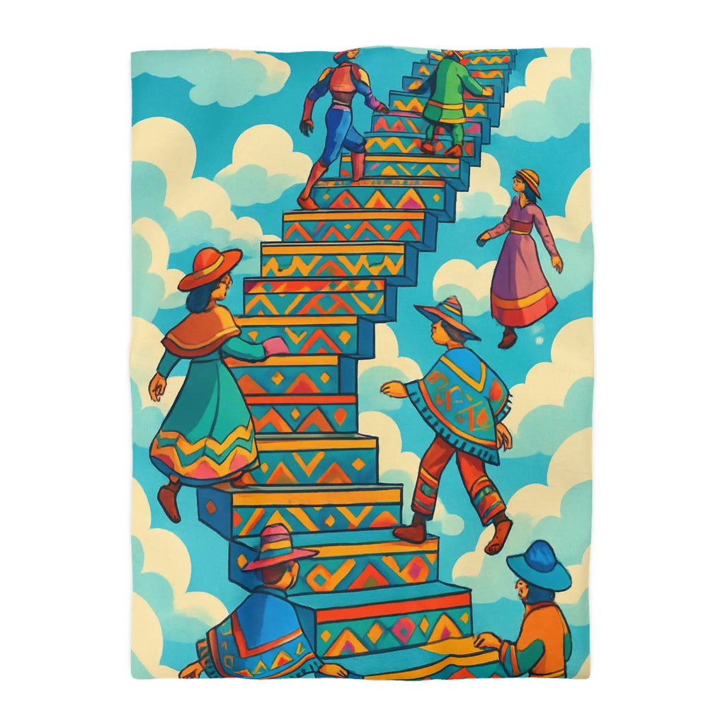 Housse de Couette Microfibre Art Graphique Contemporain Style Décoratif Chambre Tendance