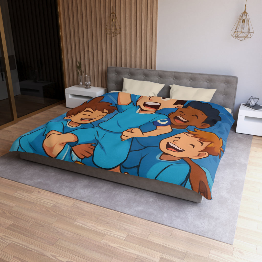 Housse de Couette Microfibre Motif Créatif Original Style Contemporain Chambre Élégante