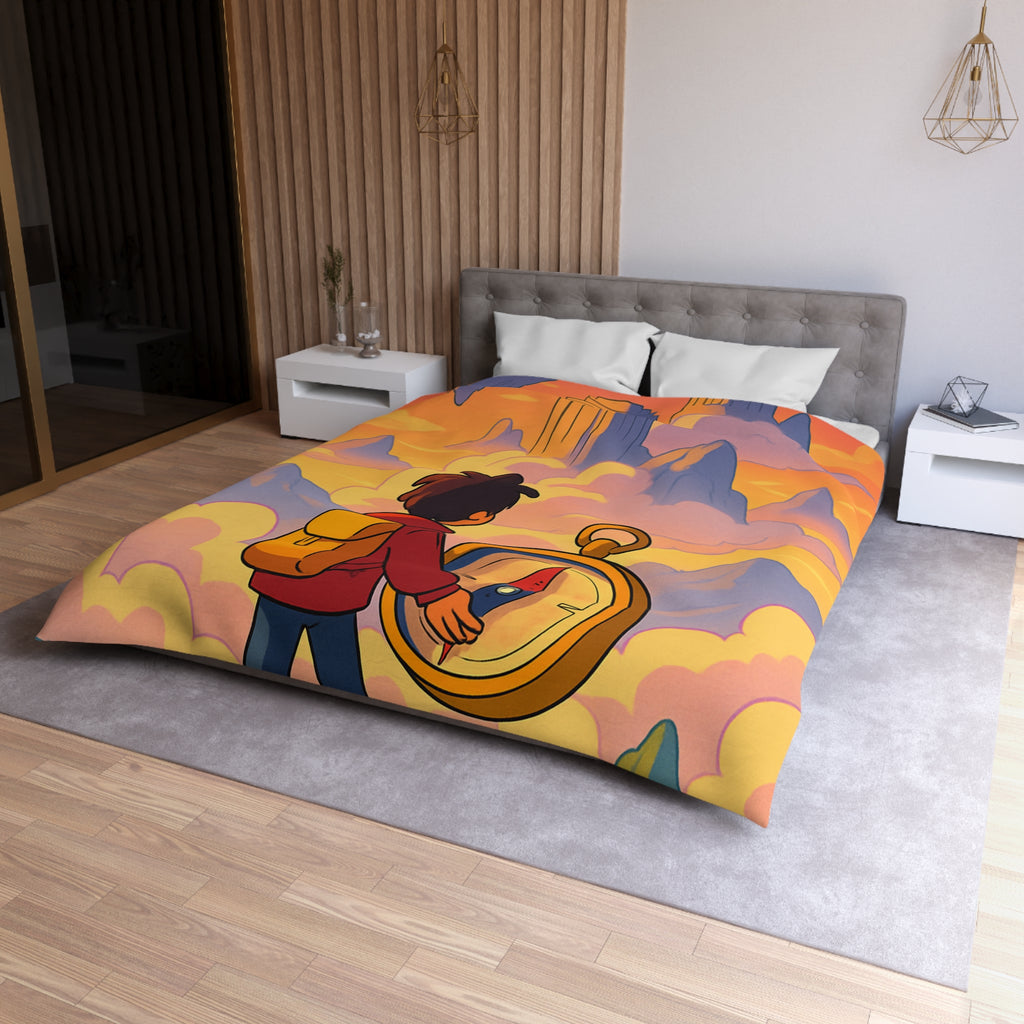 Housse de Couette Microfibre Motif Créatif Original Style Contemporain Chambre Élégante