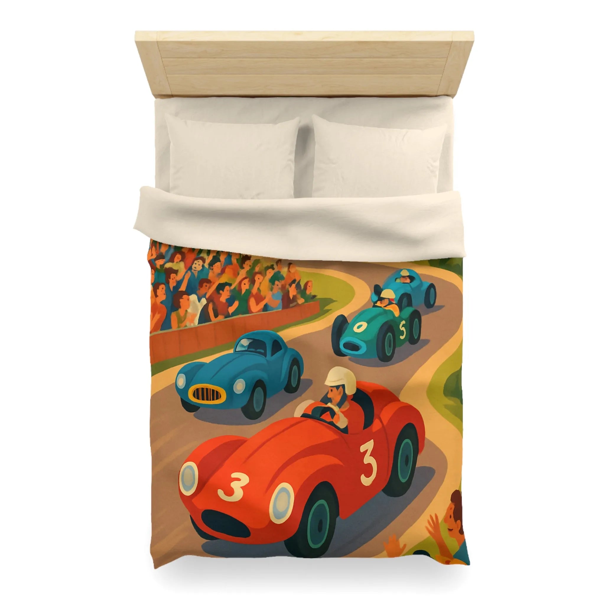 Housse de Couette Microfibre Art Graphique Contemporain Style Décoratif Chambre Tendance