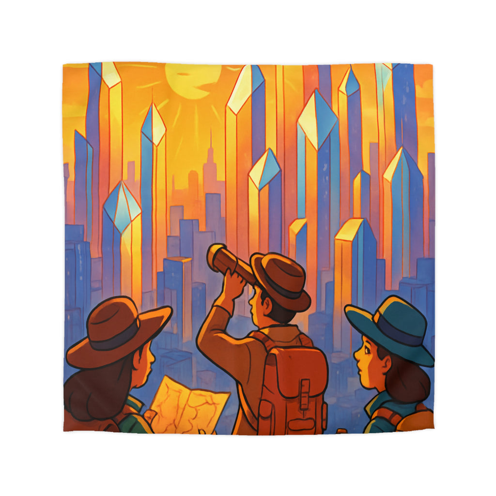 Housse de Couette Microfibre Illustration Unique Design Moderne Décoration Intérieure Raffinée