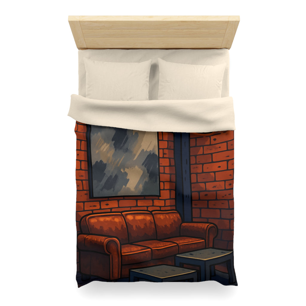 Housse de Couette Microfibre Illustration Unique Design Moderne Décoration Intérieure Raffinée