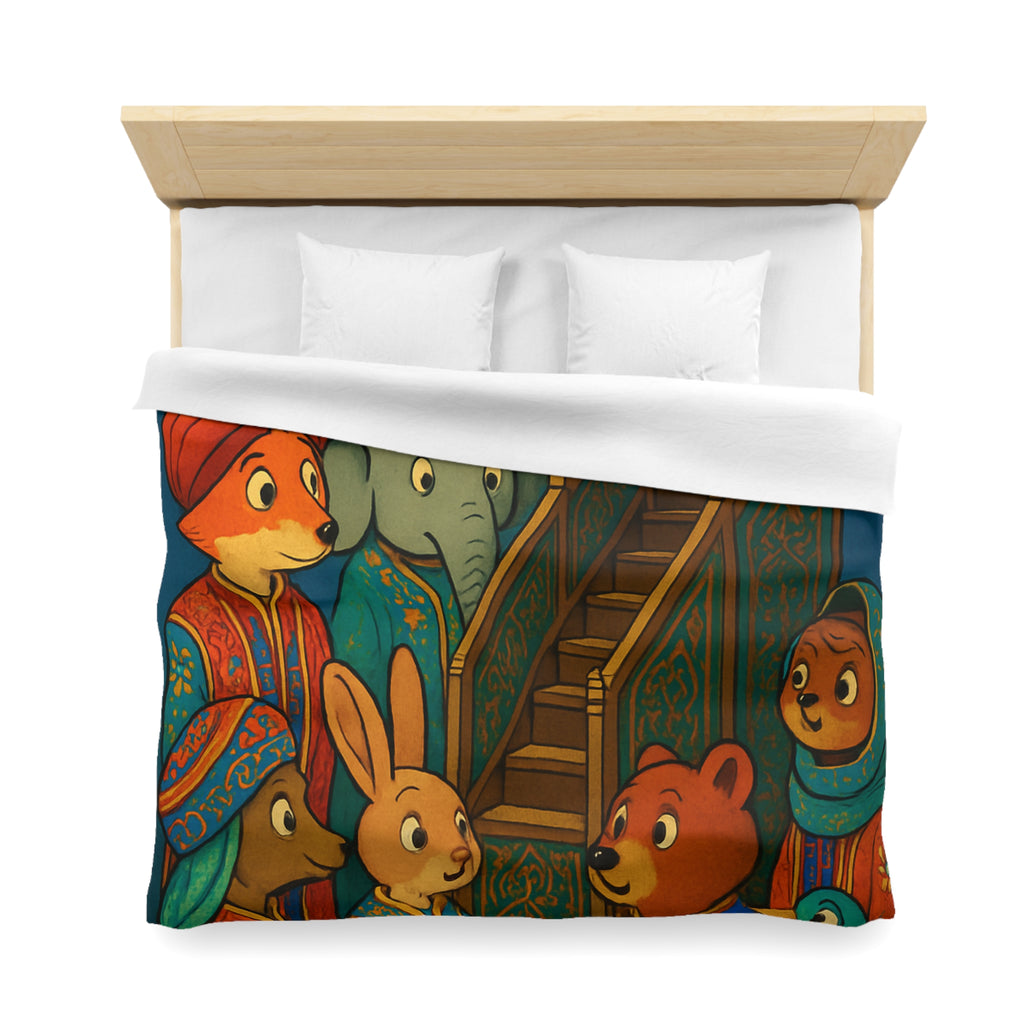 Housse de Couette Microfibre Design Artistique Moderne Décoration Chambre Confort Premium