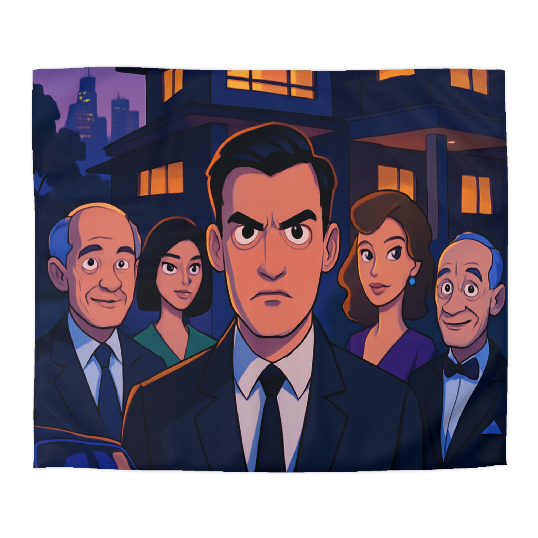 Housse de Couette Microfibre Design Artistique Moderne Décoration Chambre Confort Premium