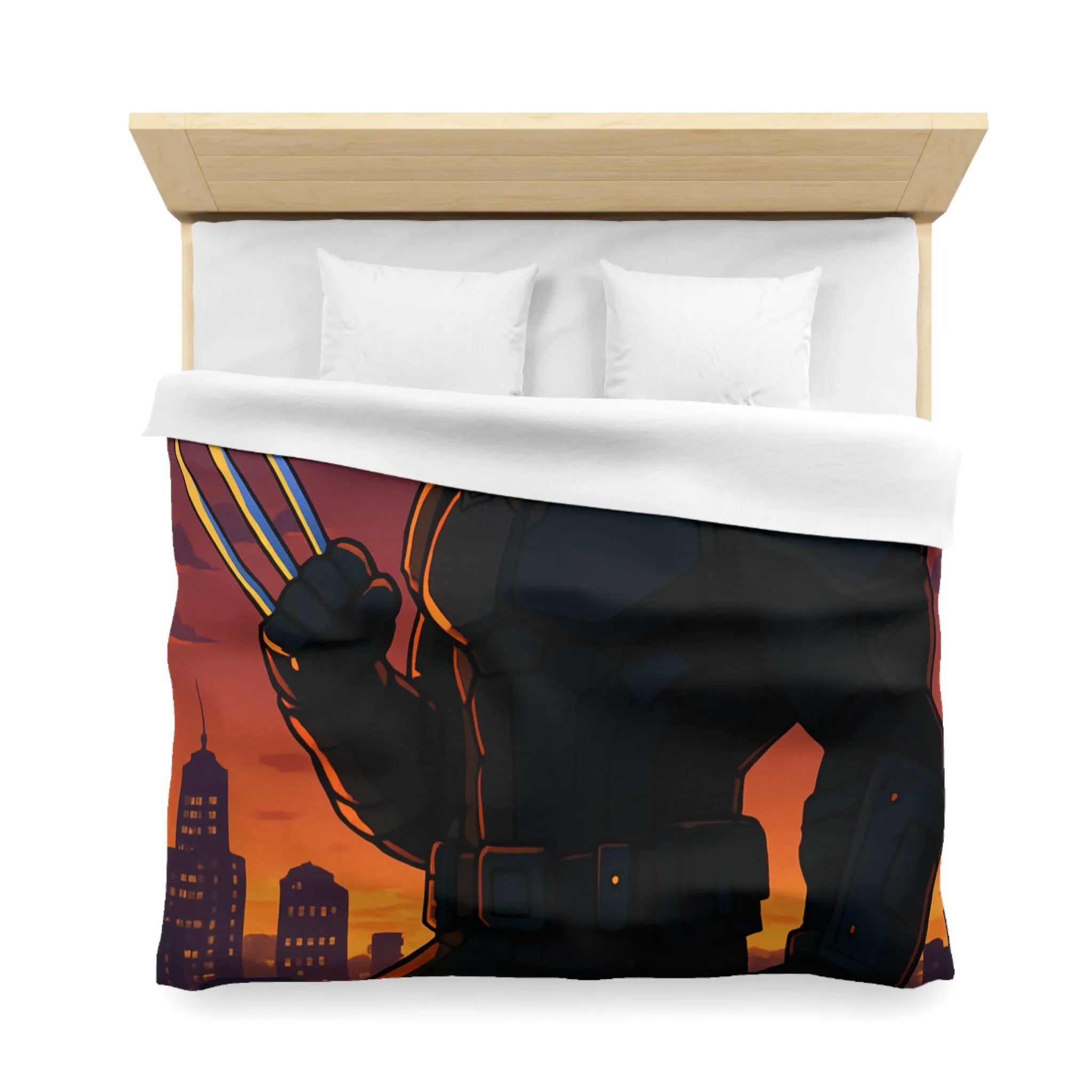 Housse de Couette Microfibre Art Graphique Contemporain Style Décoratif Chambre Tendance