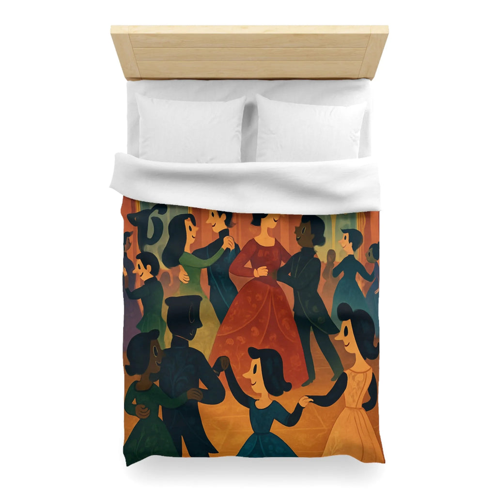 Élégant Bal de l'Époque Romantique dans une Splendeur de Couleurs Chaudes et Riche