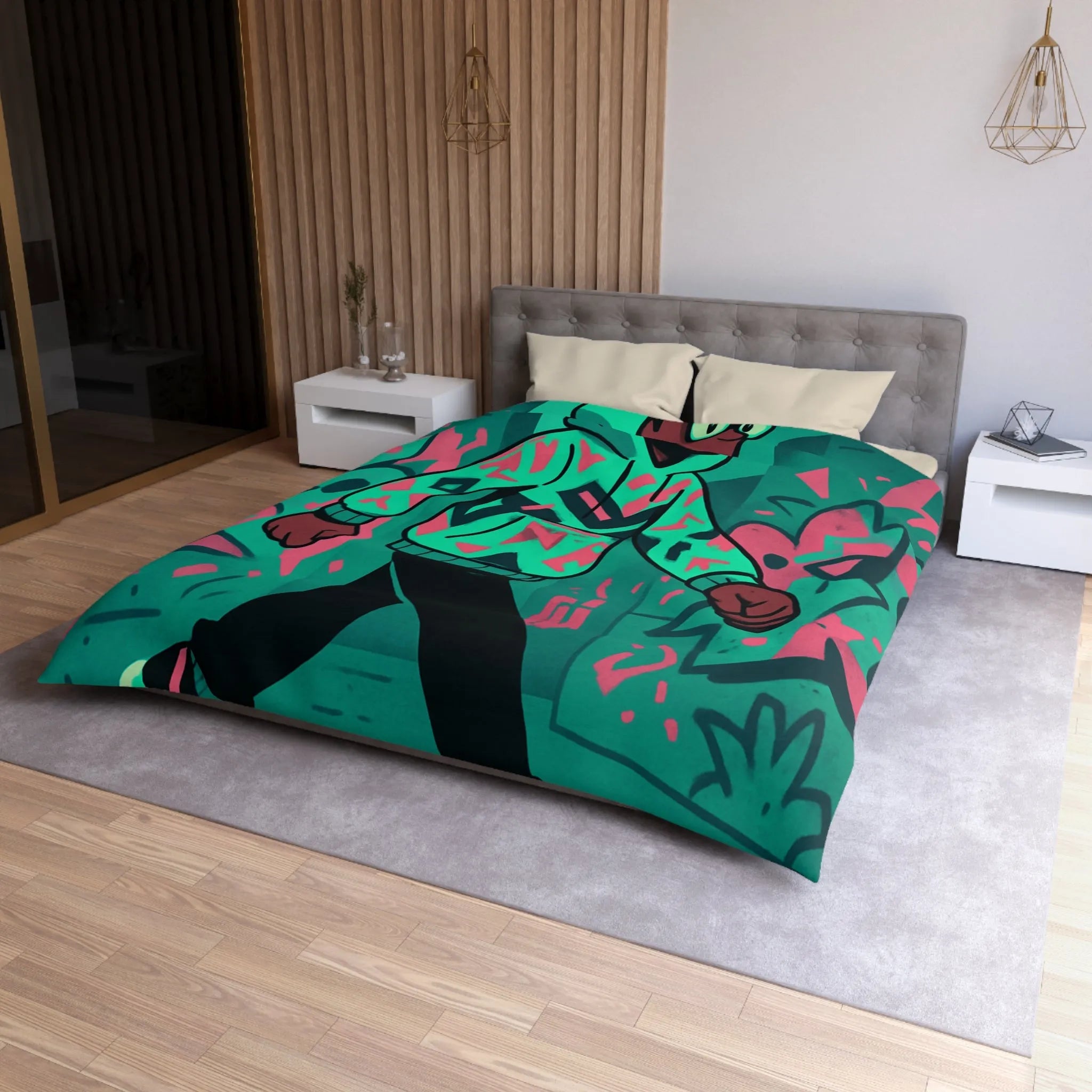 Housse de Couette Microfibre Création Artistique Moderne Design Exclusif Décoration Chambre