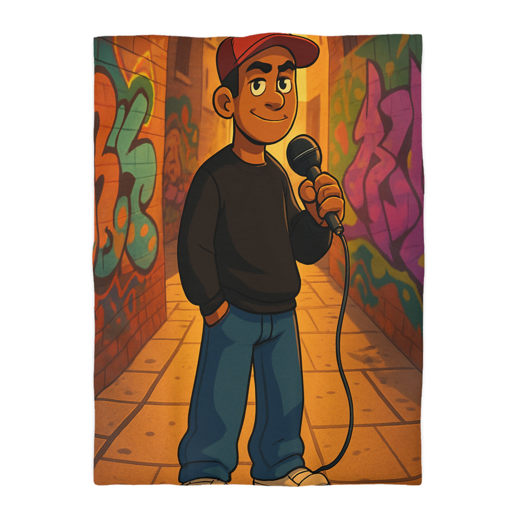 Housse de Couette Microfibre Design Artistique Moderne Décoration Chambre Confort Premium