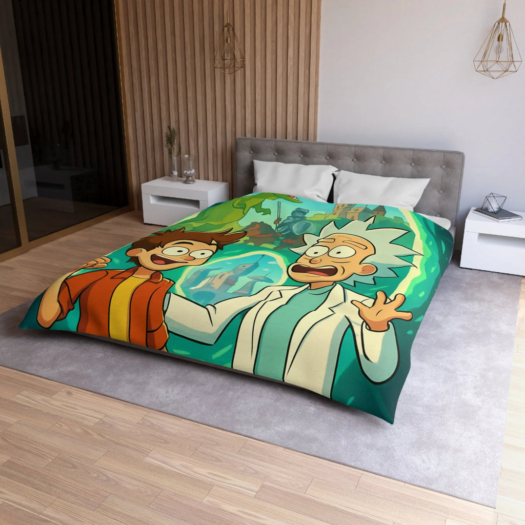 Housse de Couette Microfibre Art Graphique Contemporain Style Décoratif Chambre Tendance