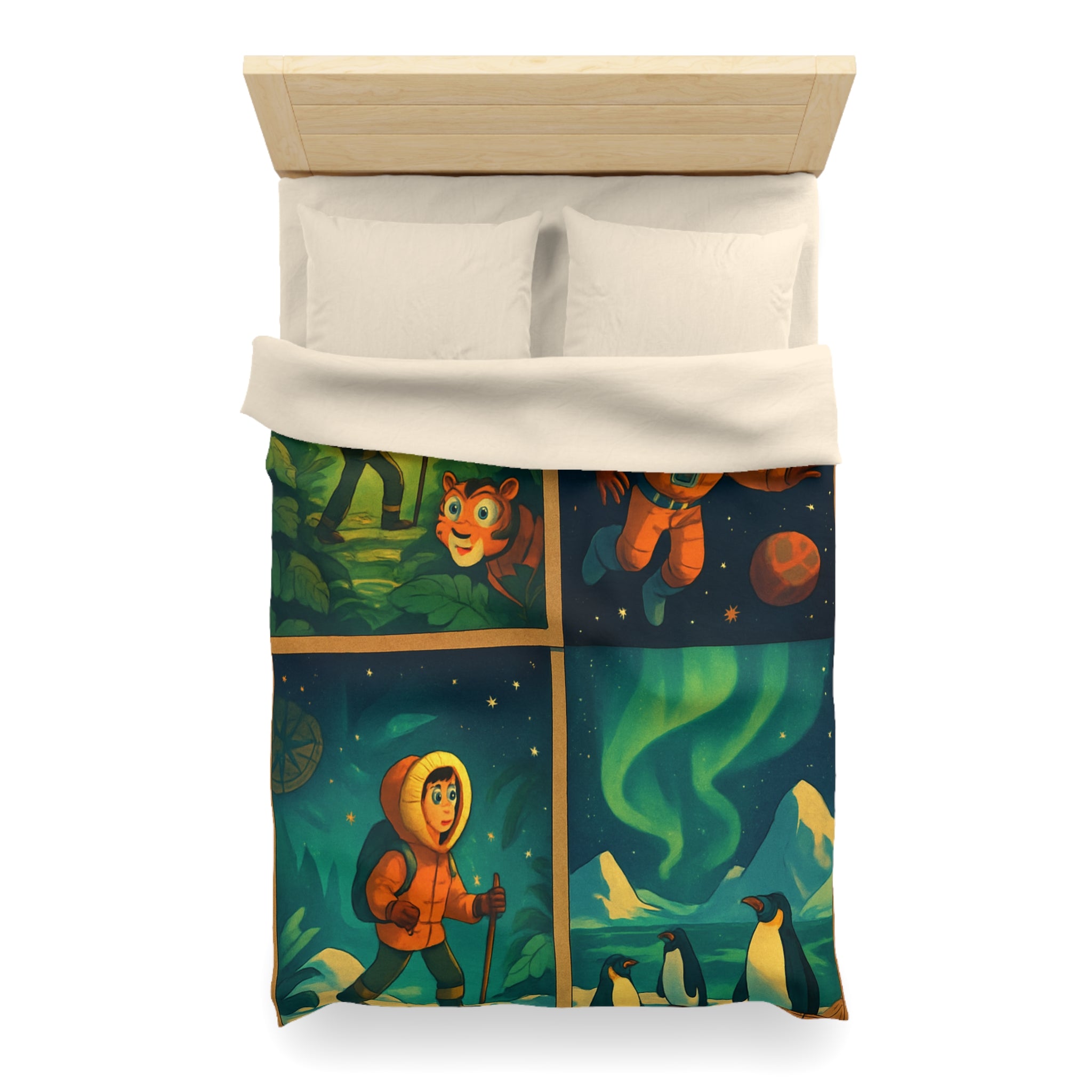 Housse de Couette Microfibre Création Artistique Moderne Design Exclusif Décoration Chambre