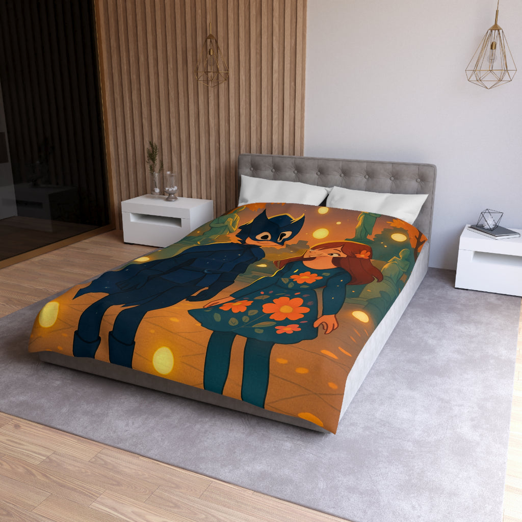 Housse de Couette Microfibre Motif Créatif Original Style Contemporain Chambre Élégante