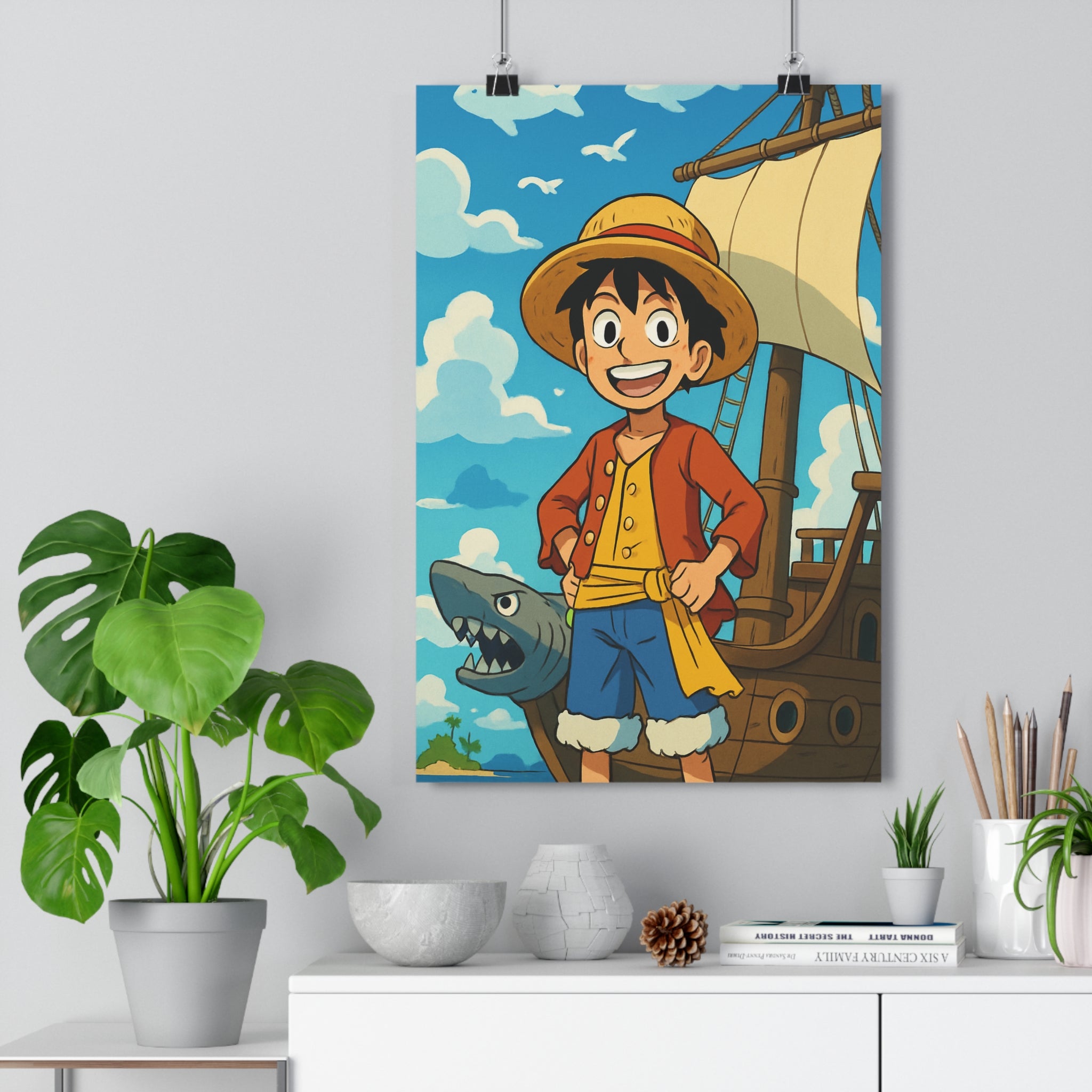 Poster décoratif aventure marin coloré moderne salon chambre vibrant unique captivant élégant mural art