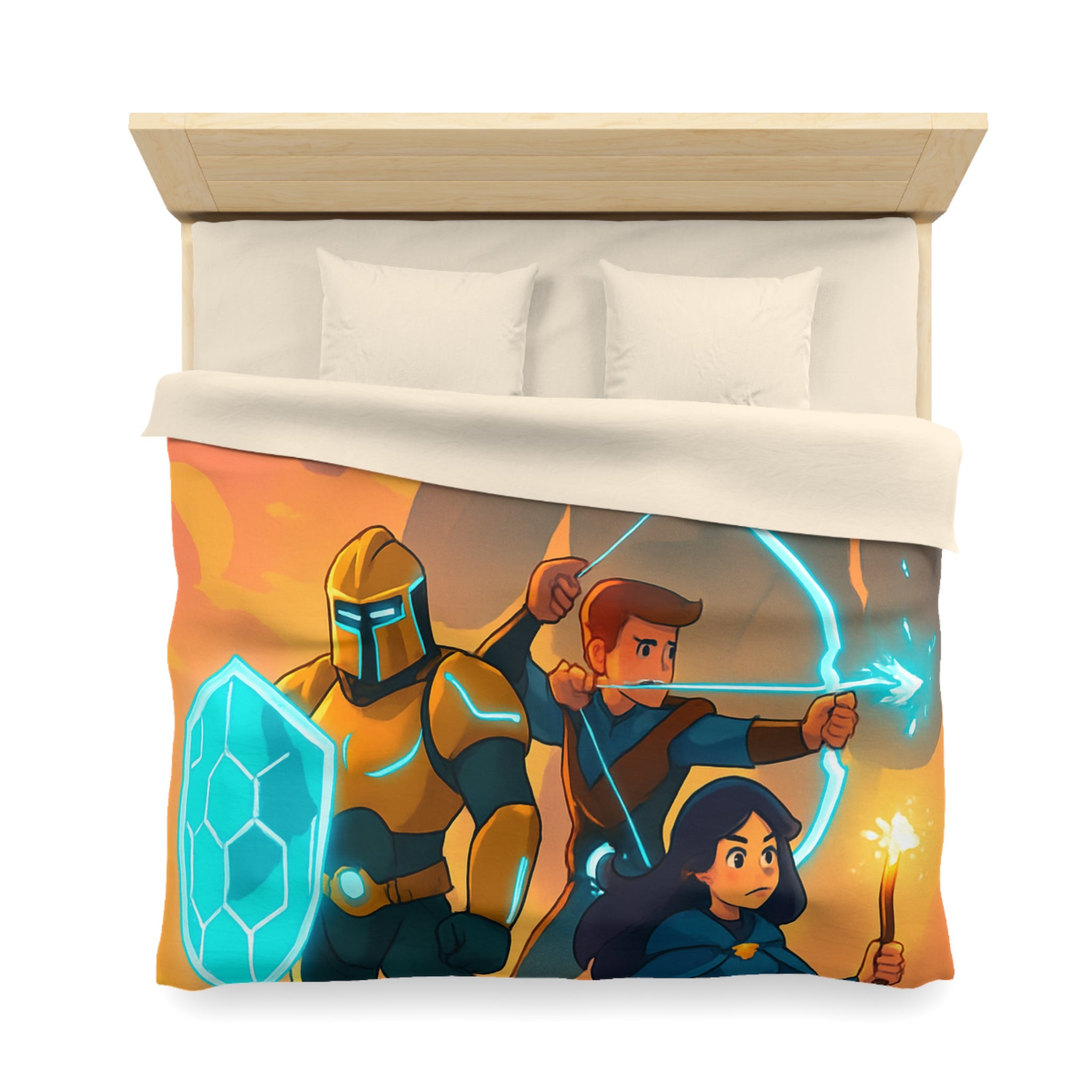 Housse de Couette Microfibre Illustration Unique Design Moderne Décoration Intérieure Raffinée