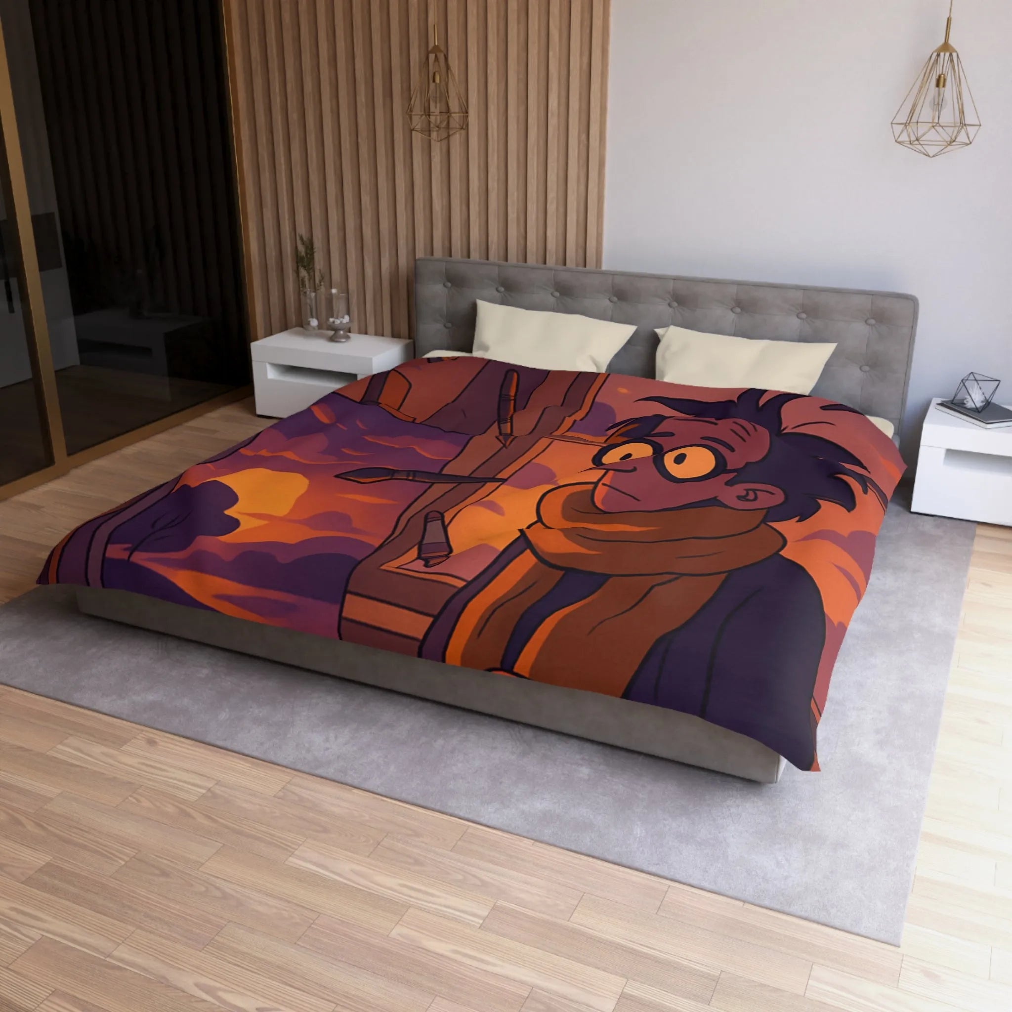 Housse de Couette Microfibre Création Artistique Moderne Design Exclusif Décoration Chambre