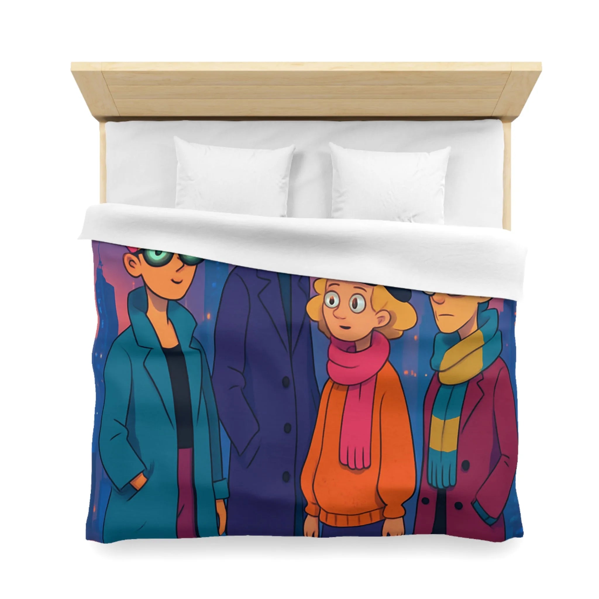 Éclat Pop Art : Style Audacieux et Couleurs Vives sur Housse de Couette Futuriste