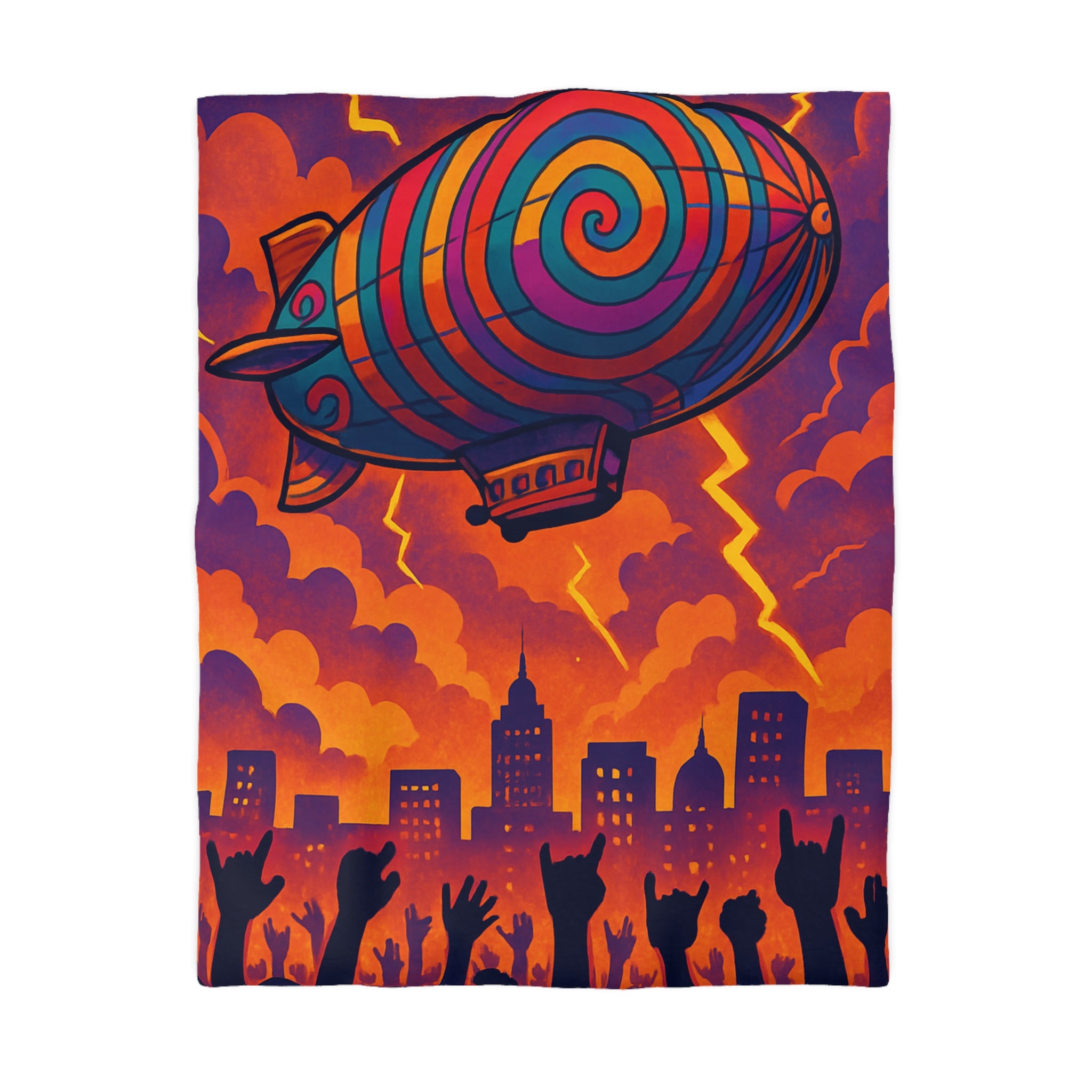 Housse de Couette Microfibre Illustration Unique Design Moderne Décoration Intérieure Raffinée