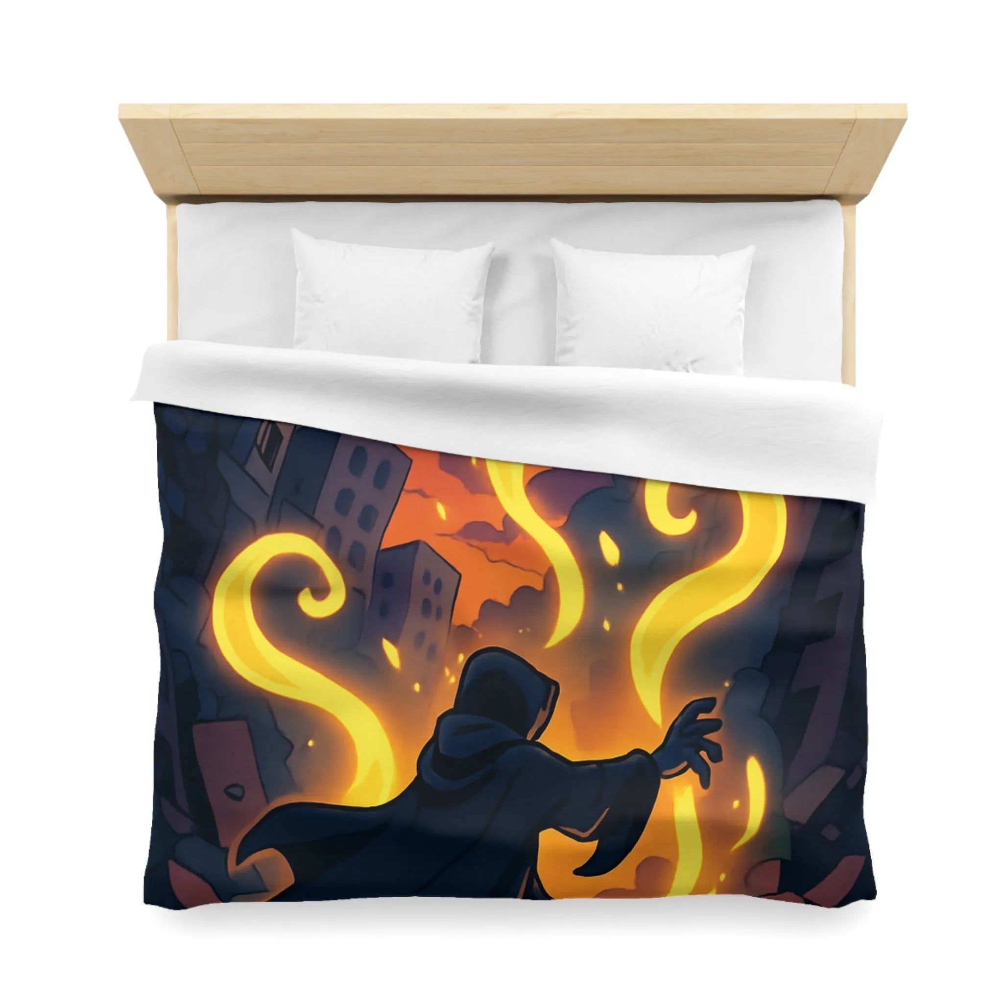 Housse de Couette Microfibre Art Graphique Contemporain Style Décoratif Chambre Tendance