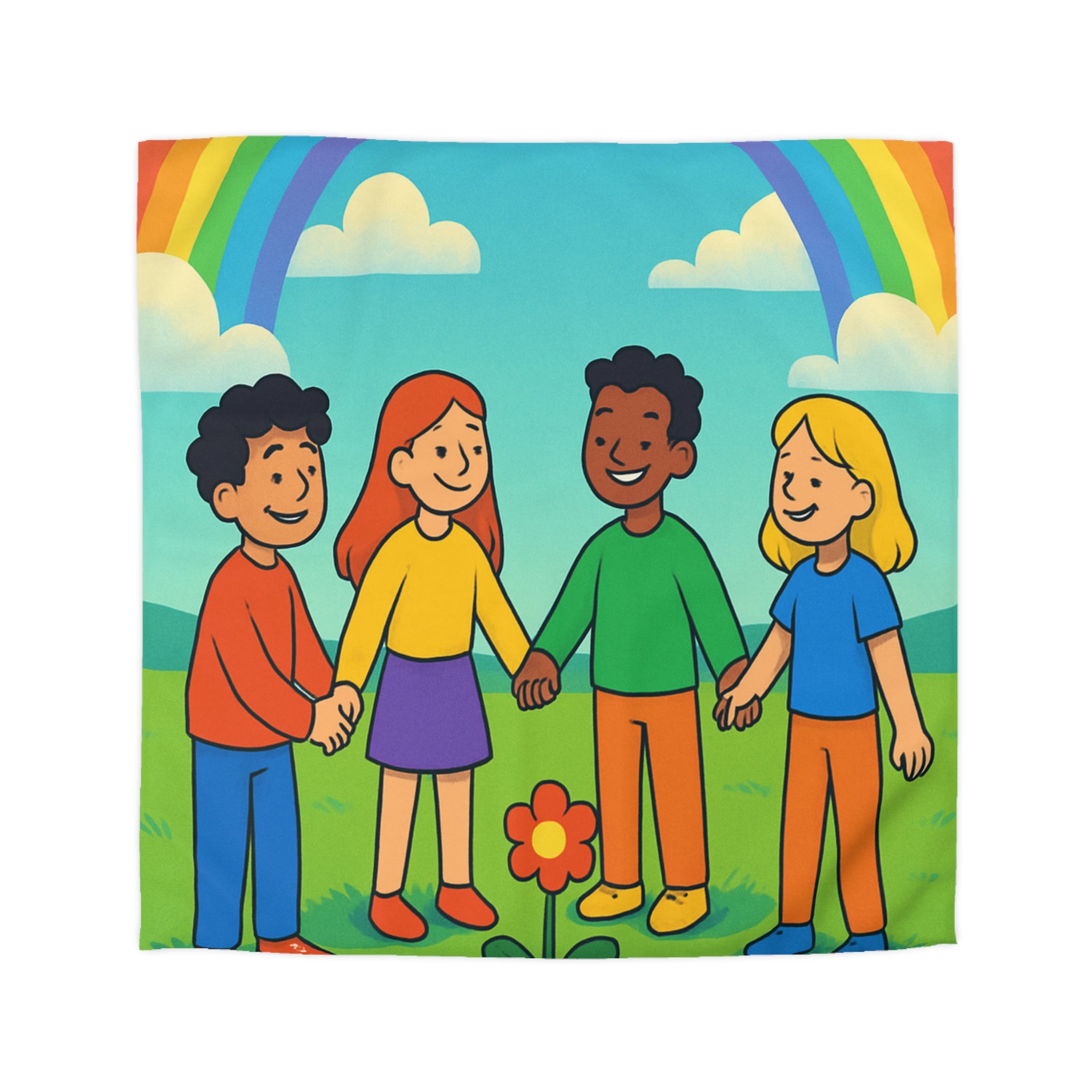 Housse de Couette Microfibre Illustration Unique Design Moderne Décoration Intérieure Raffinée