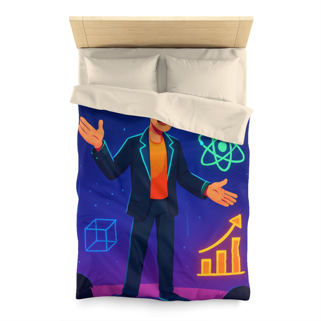 Housse de Couette Microfibre Motif Créatif Original Style Contemporain Chambre Élégante