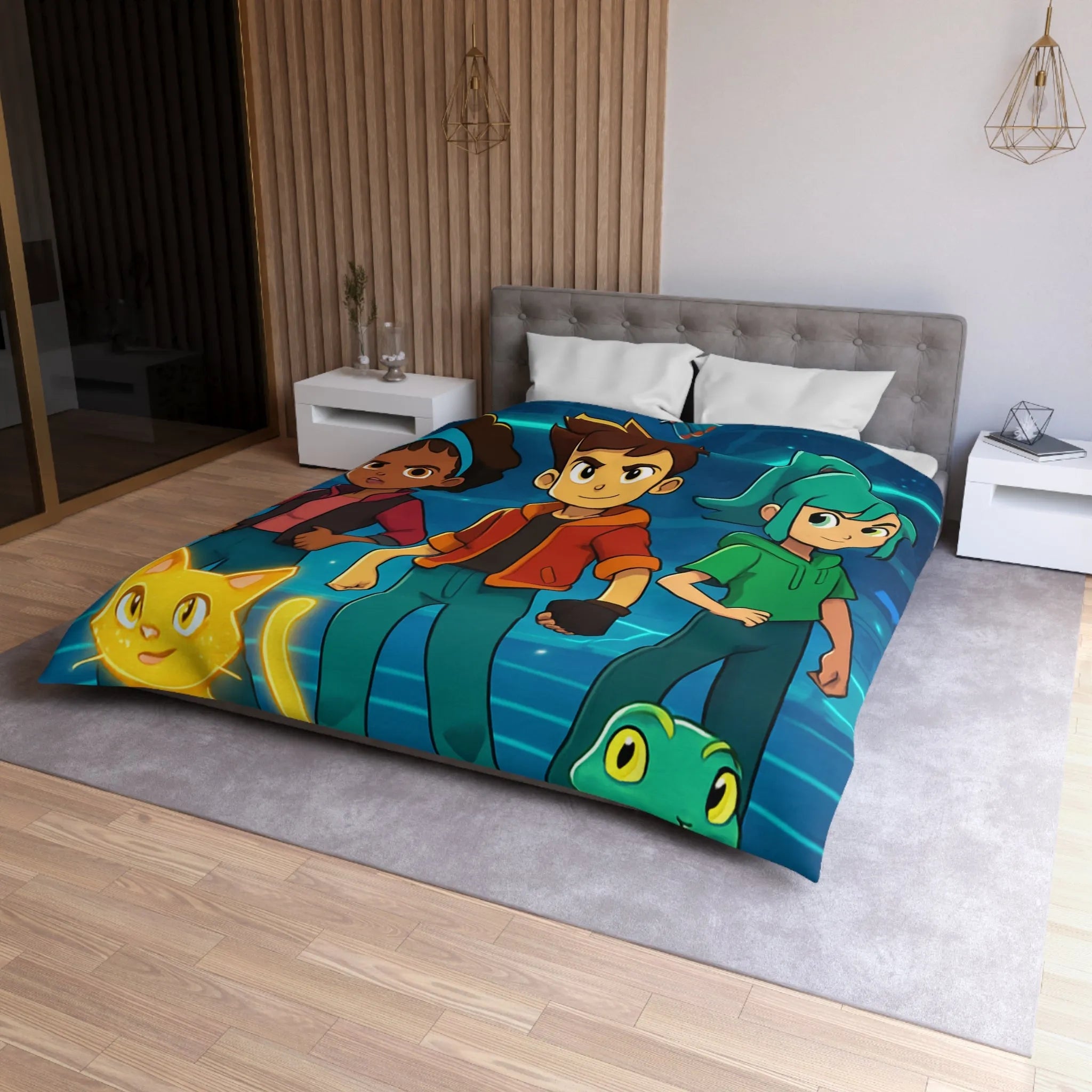 Housse de Couette Microfibre Création Artistique Moderne Design Exclusif Décoration Chambre