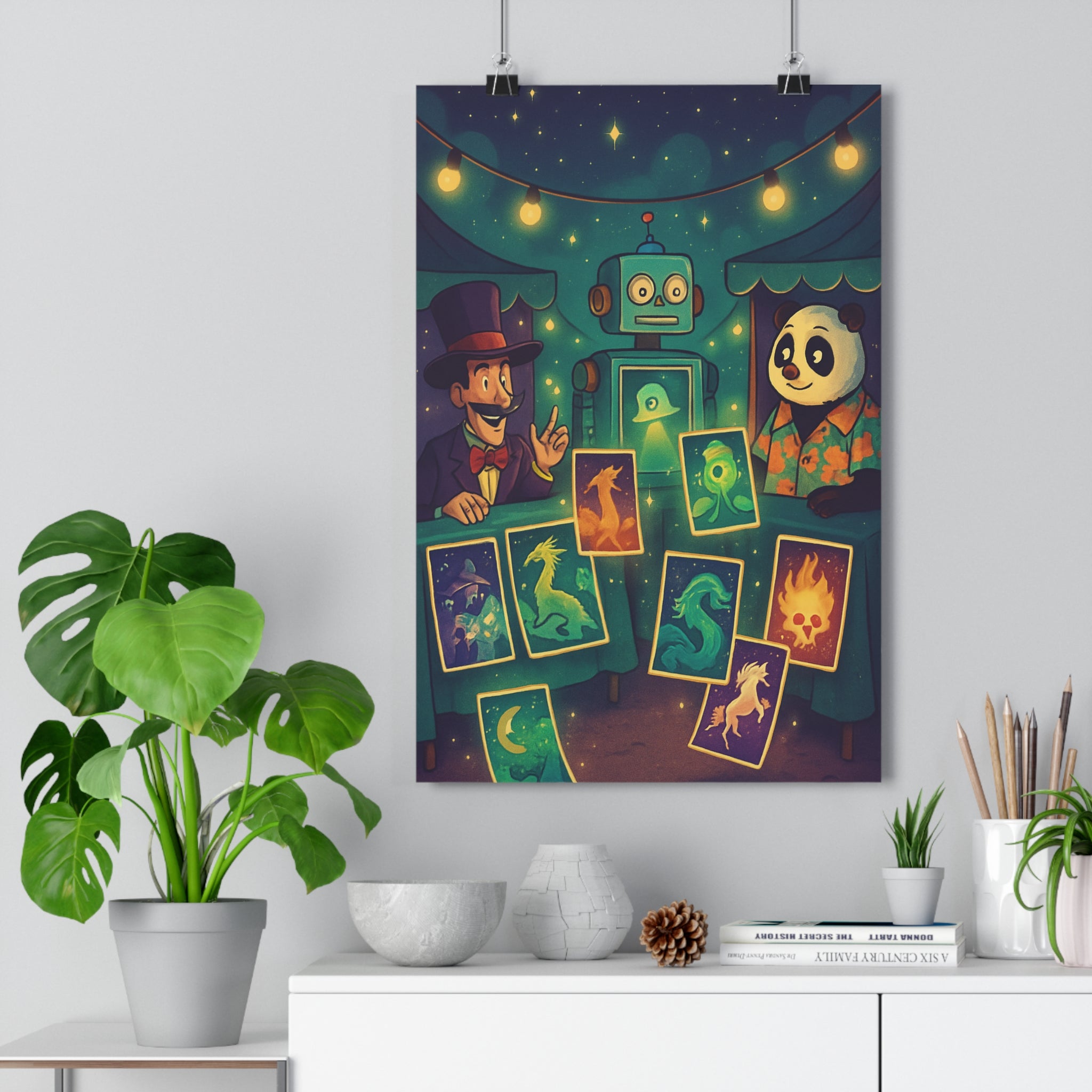 Poster décoratif féerique marché animé coloré chambre enfant créatif magique rêve 30x46 lumineux qualité