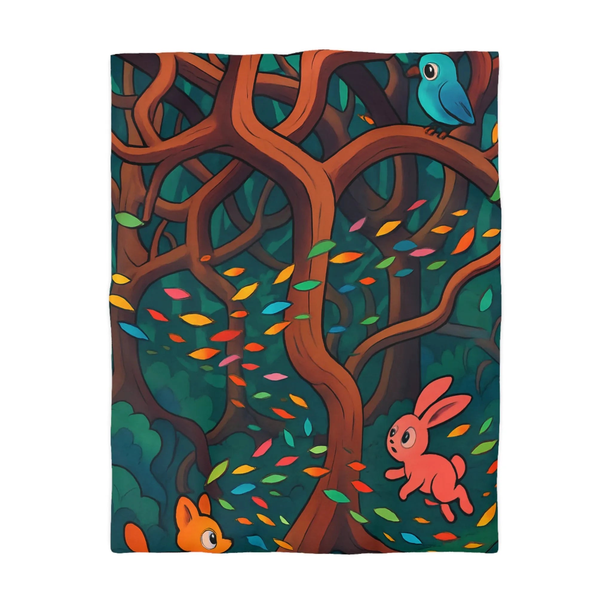 Enchantez Votre Espace avec une Housse de Couette Animaux et Forêt Colorée