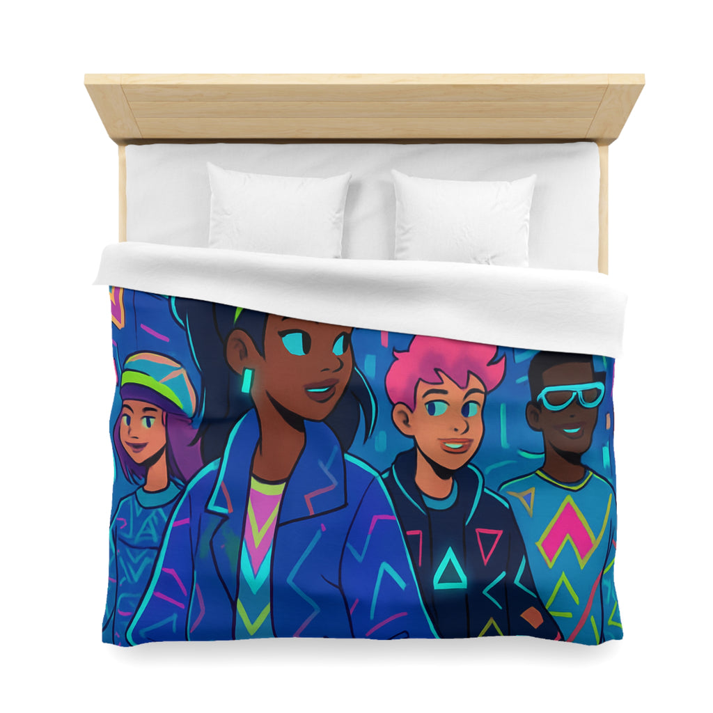 Housse de Couette Microfibre Illustration Unique Design Moderne Décoration Intérieure Raffinée