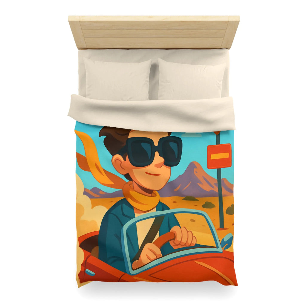 Housse de Couette Microfibre Art Graphique Contemporain Style Décoratif Chambre Tendance