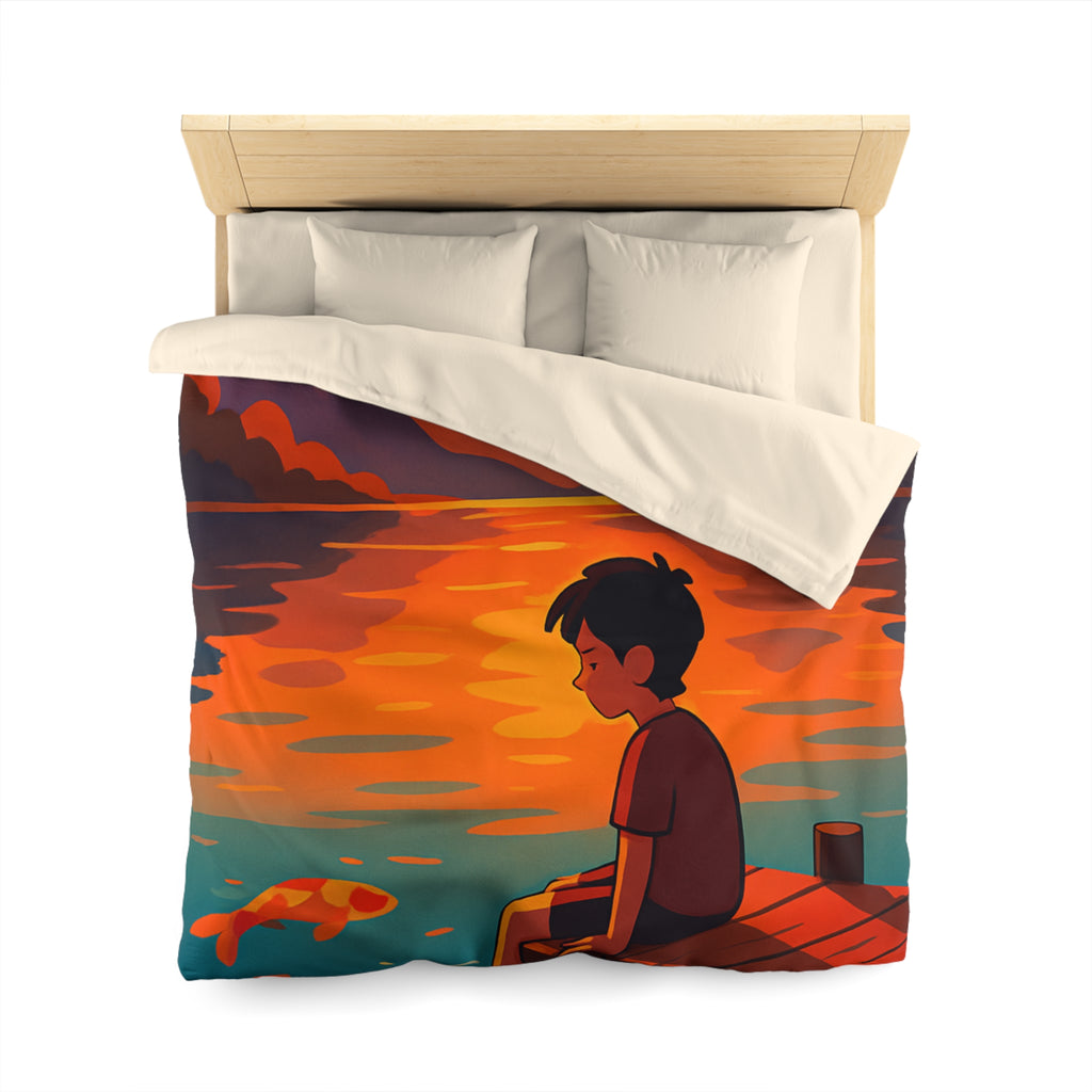 Housse de Couette Microfibre Design Artistique Moderne Décoration Chambre Confort Premium