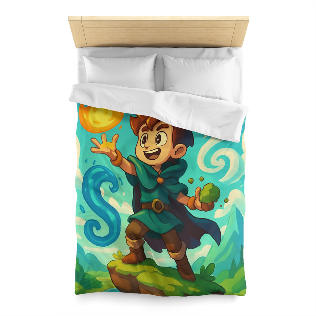 Housse de Couette Microfibre Motif Créatif Original Style Contemporain Chambre Élégante