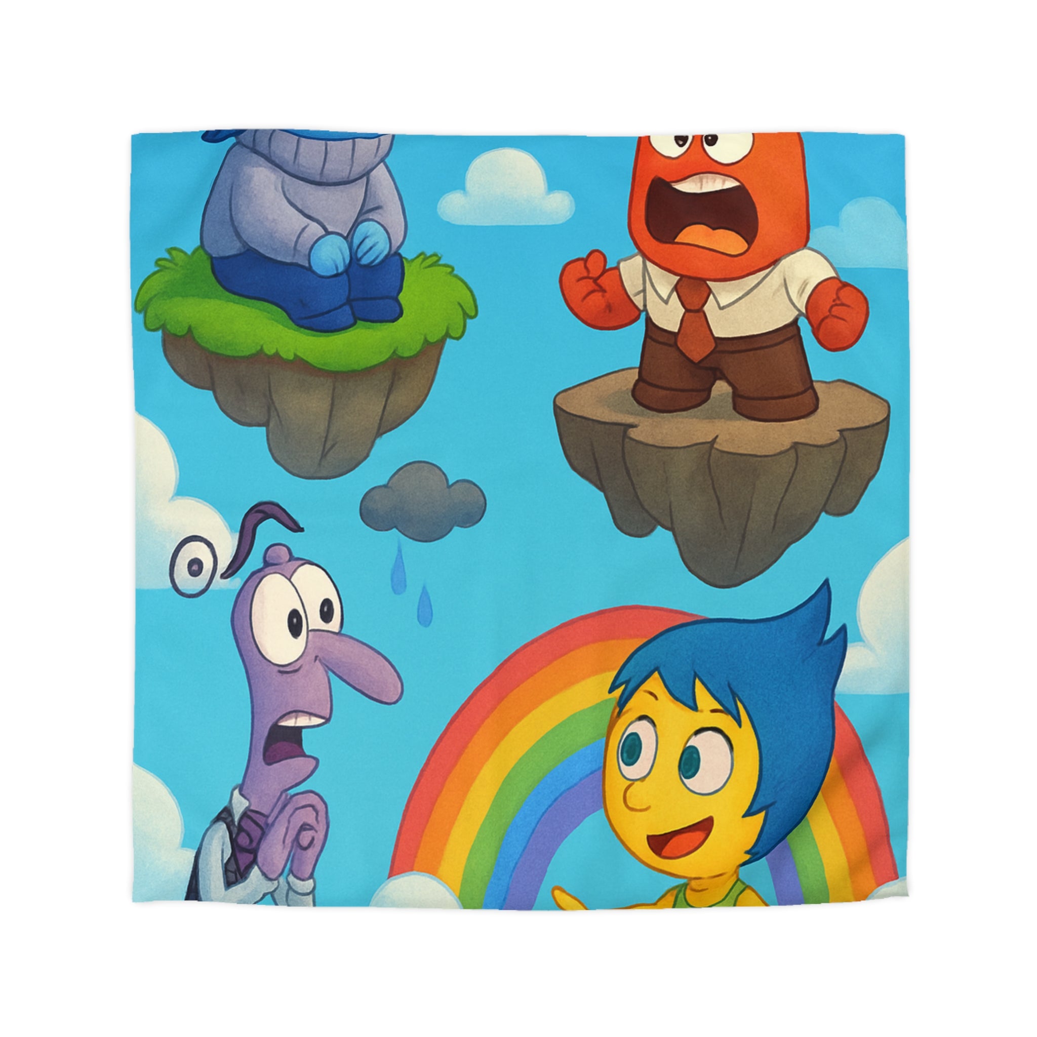 Housse de Couette Microfibre Illustration Unique Design Moderne Décoration Intérieure Raffinée