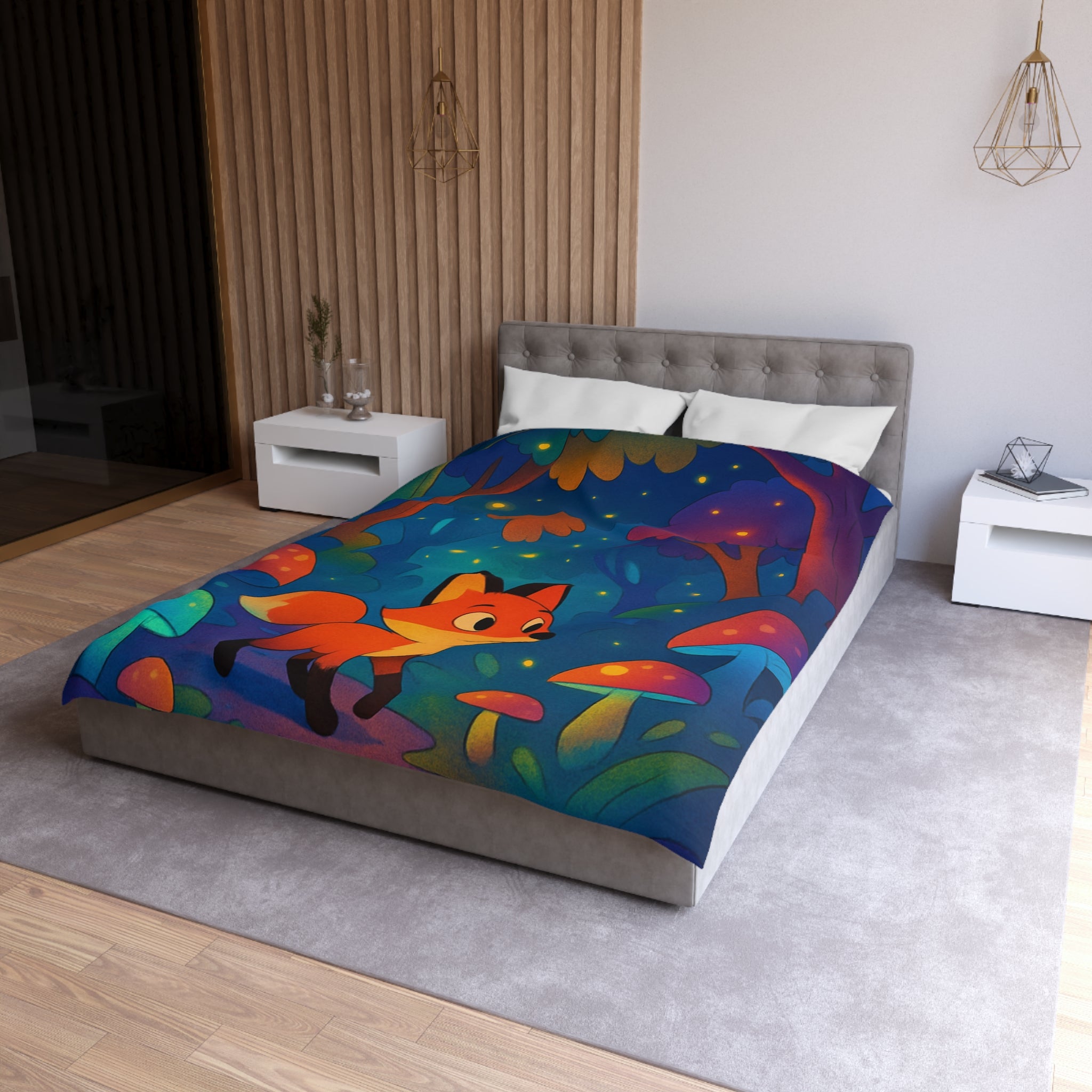 Housse de Couette Microfibre Design Artistique Moderne Décoration Chambre Confort Premium