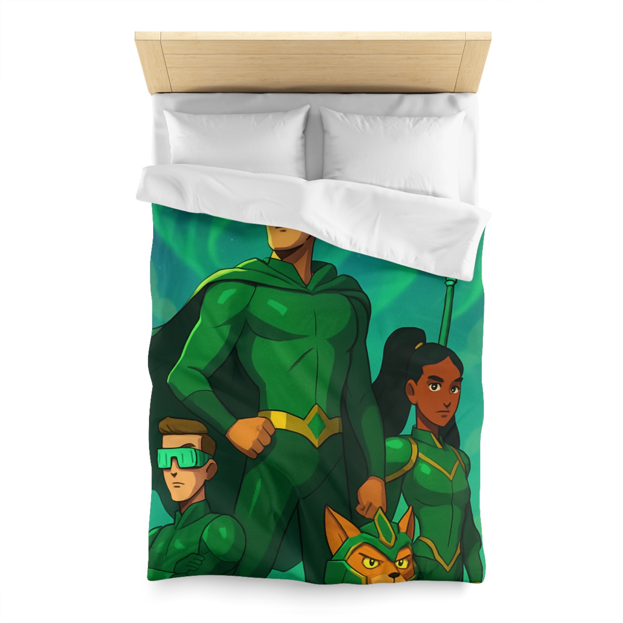 Housse de Couette Microfibre Motif Créatif Original Style Contemporain Chambre Élégante