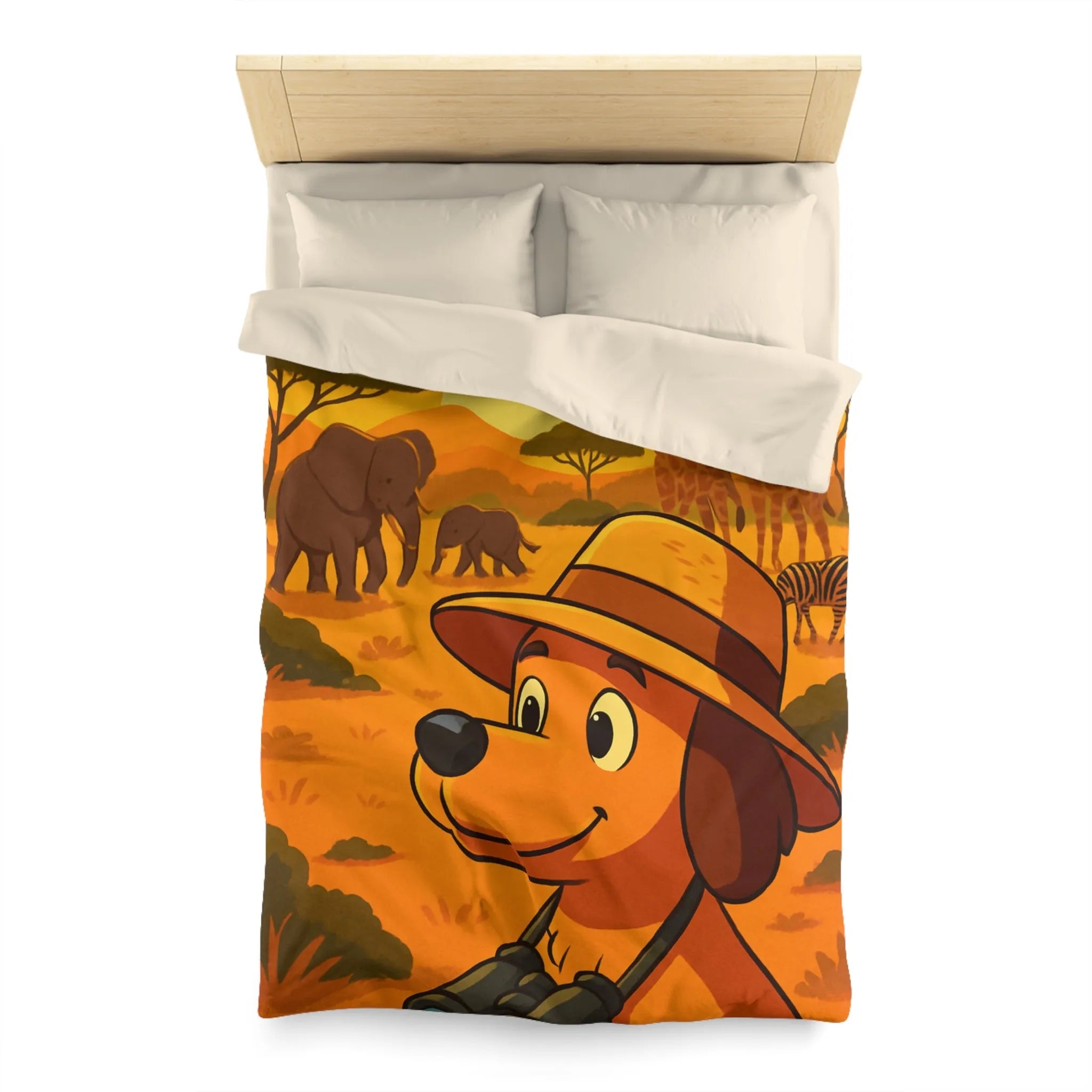 Explorez l'Afrique avec chien mignon et paysages magnifiques pour enfants aventureux
