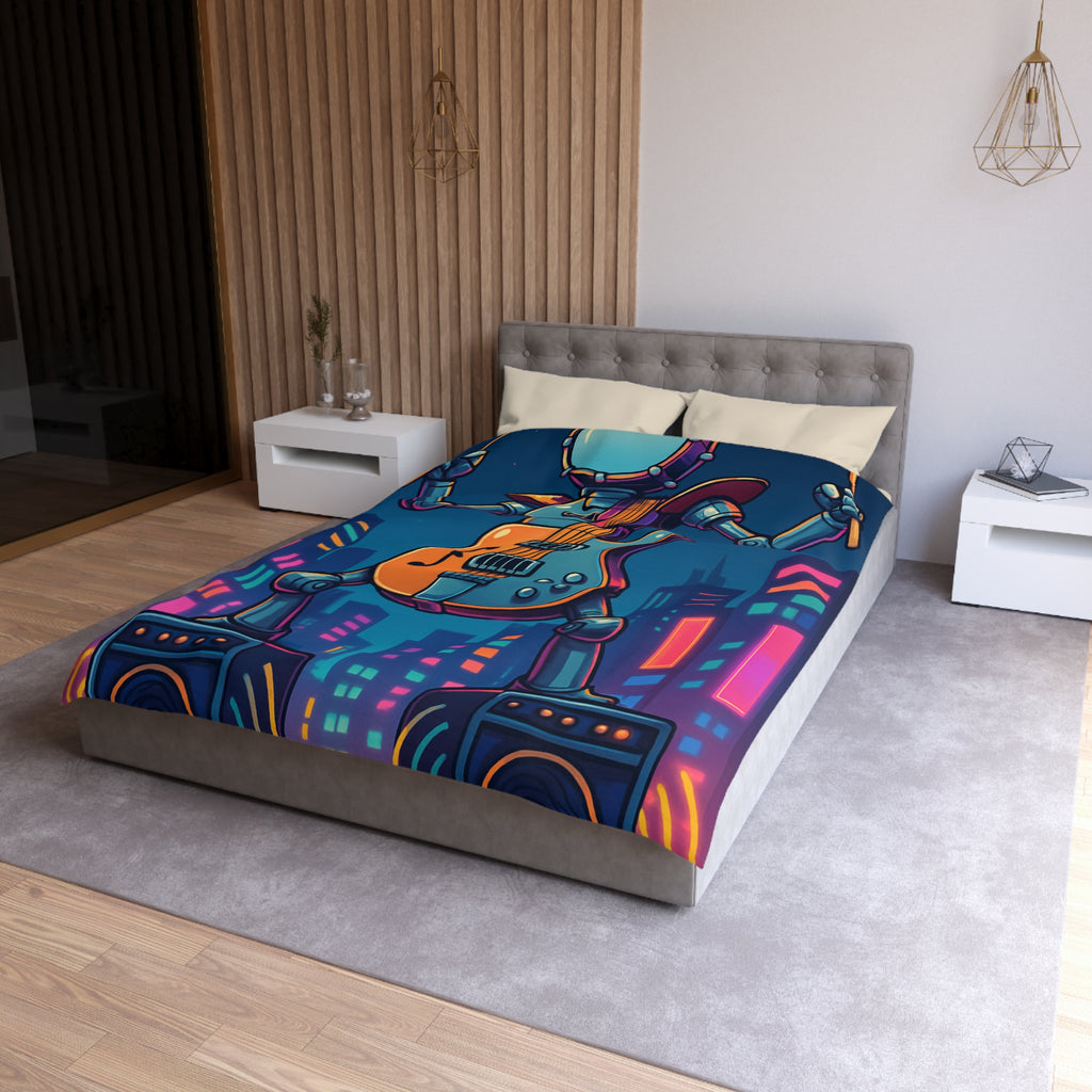 Housse de Couette Microfibre Design Artistique Moderne Décoration Chambre Confort Premium