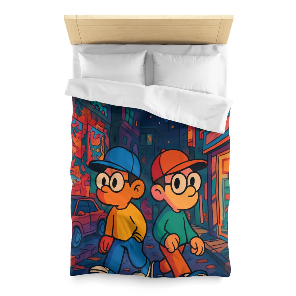 Double Touche Urbaine : Jeune Duo Coloré En Aventure Nocturne Pleine De Style