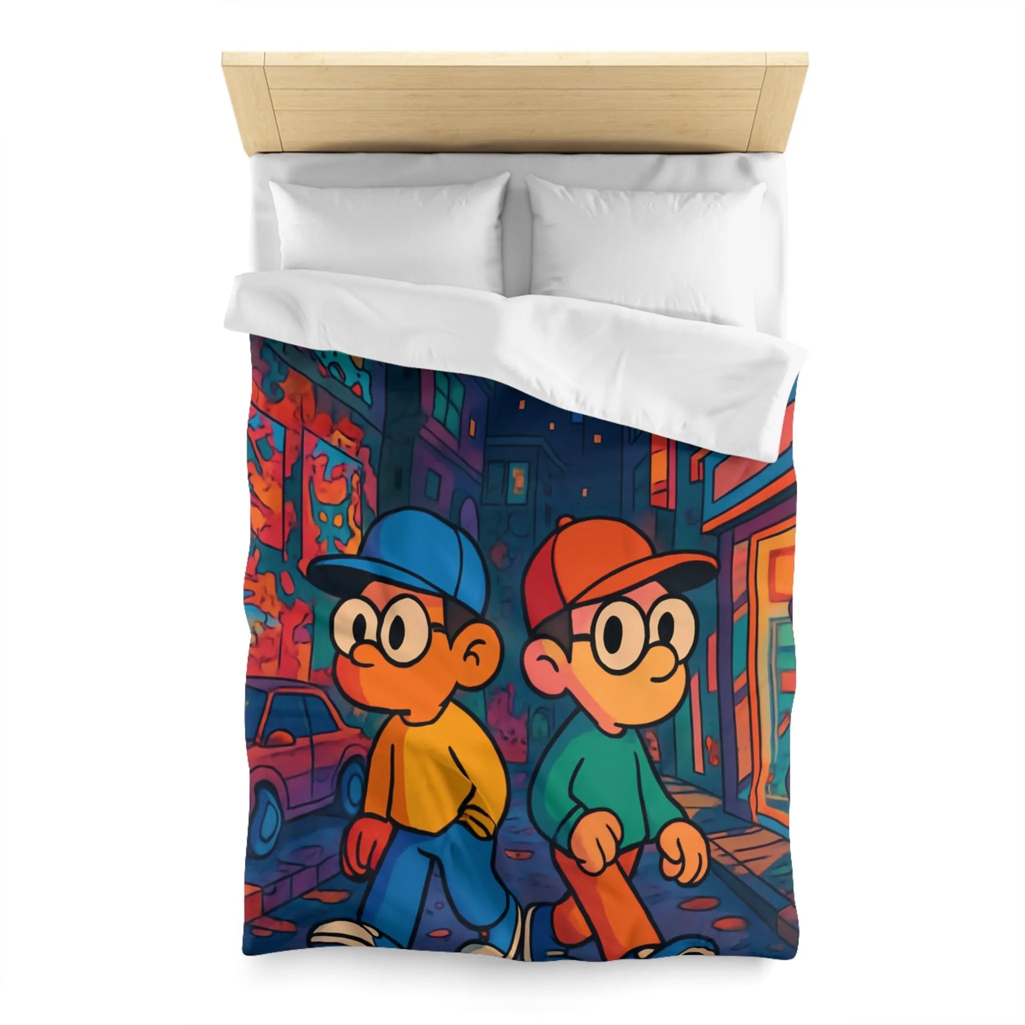 Double Touche Urbaine : Jeune Duo Coloré En Aventure Nocturne Pleine De Style