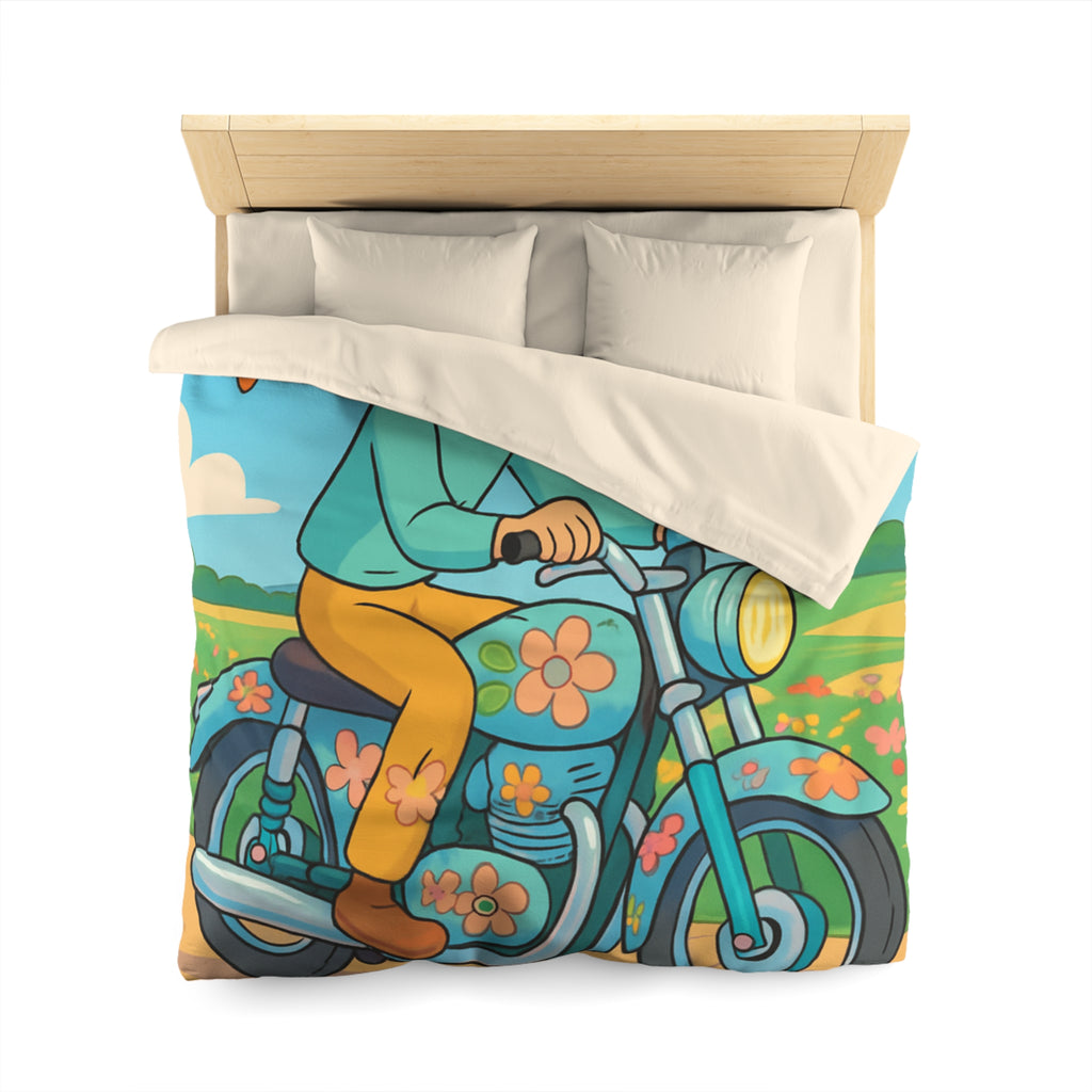 Housse de Couette Microfibre Design Artistique Moderne Décoration Chambre Confort Premium