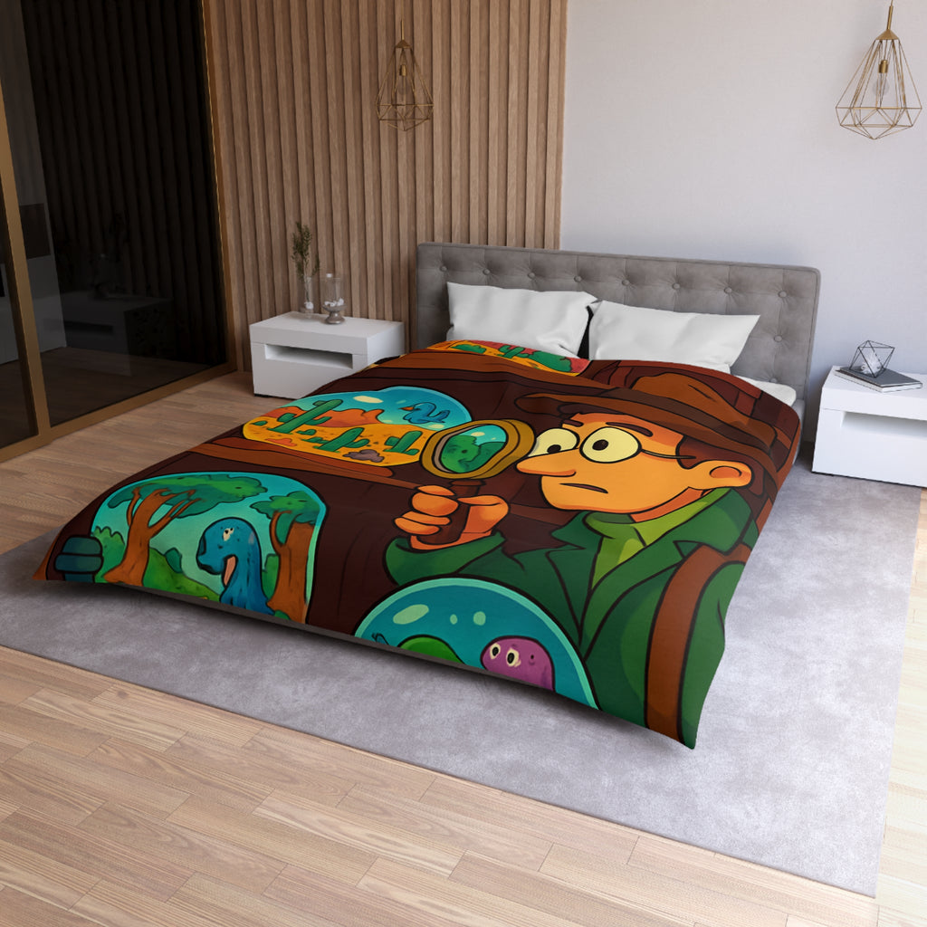 Housse de Couette Thématique Exploration Dinosaure et Océan pour Chambre Enfant Aventure Originale