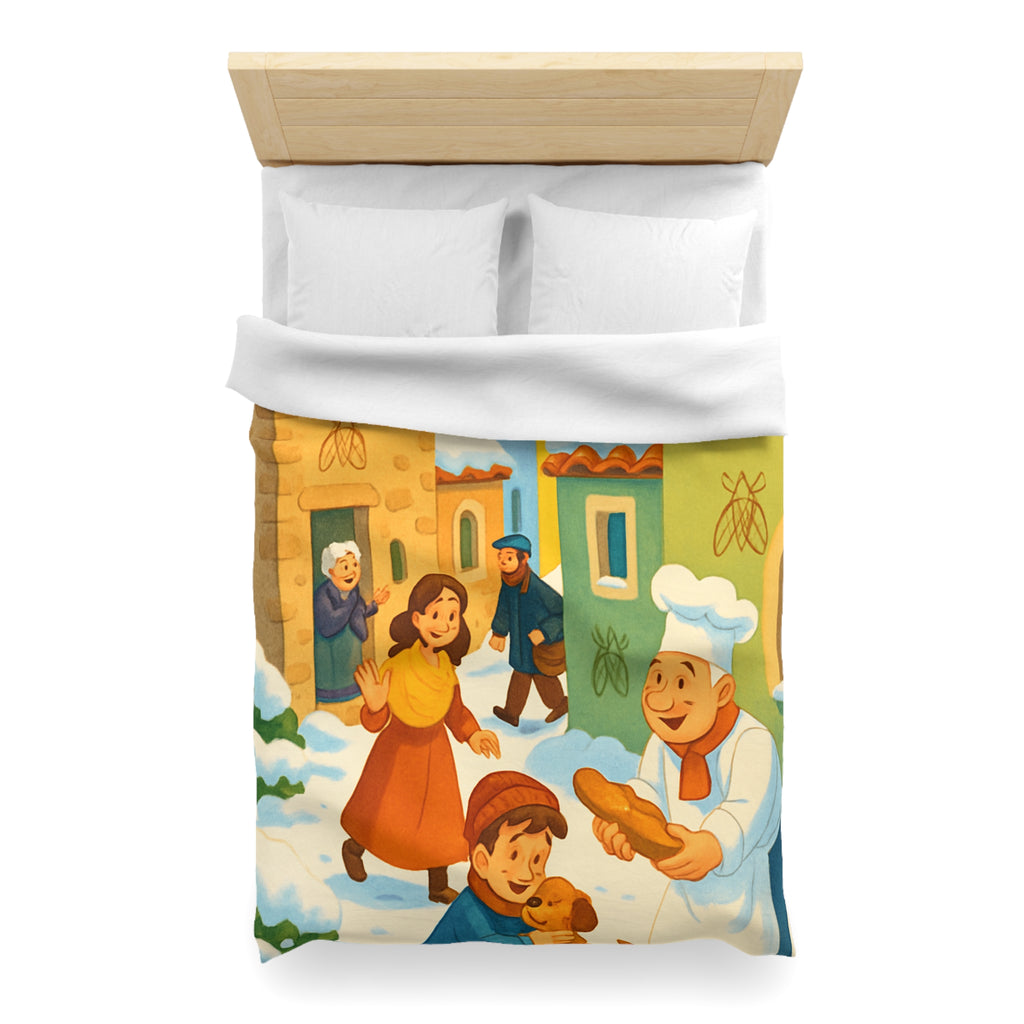 Housse de Couette Microfibre Design Artistique Moderne Décoration Chambre Confort Premium