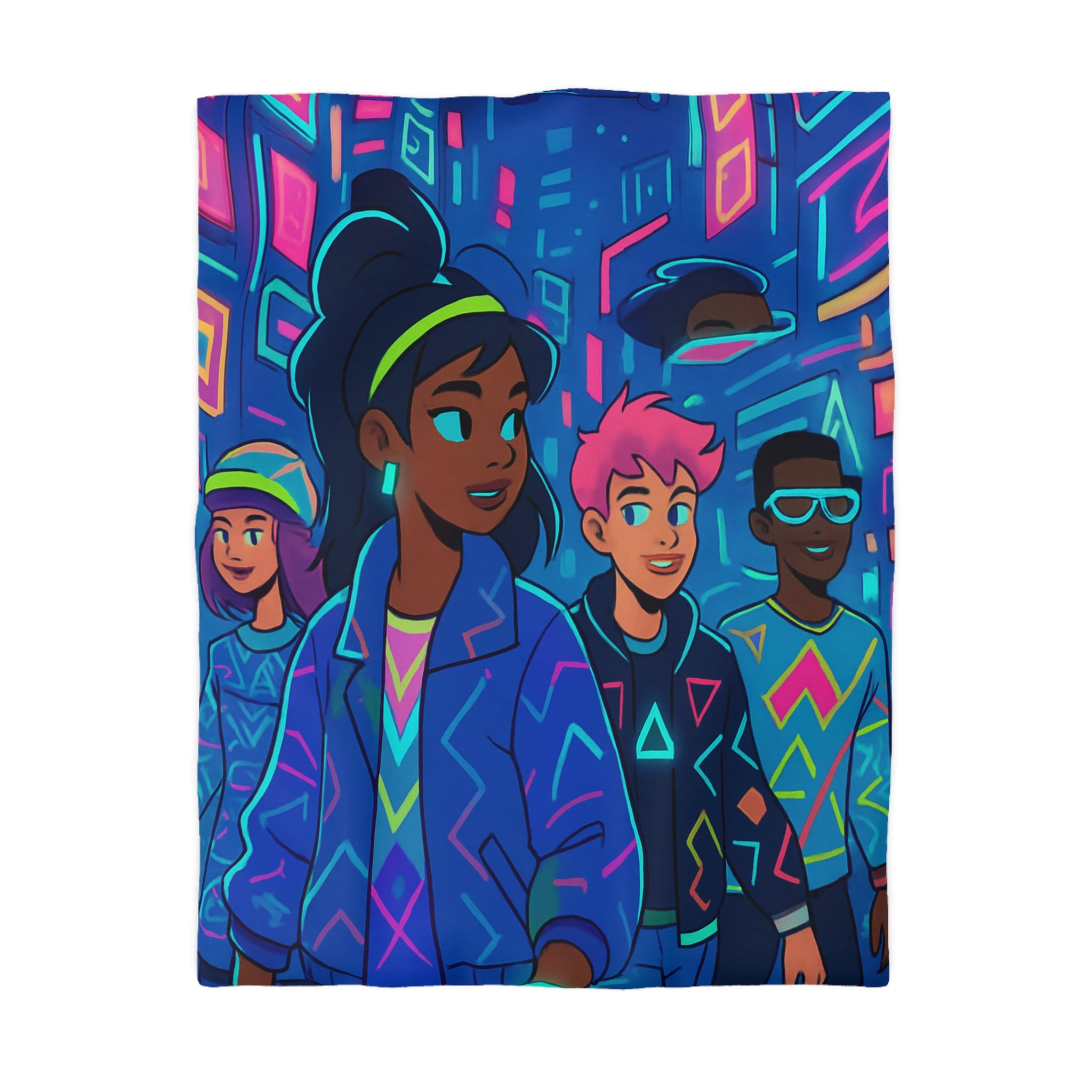 Housse de Couette Microfibre Illustration Unique Design Moderne Décoration Intérieure Raffinée