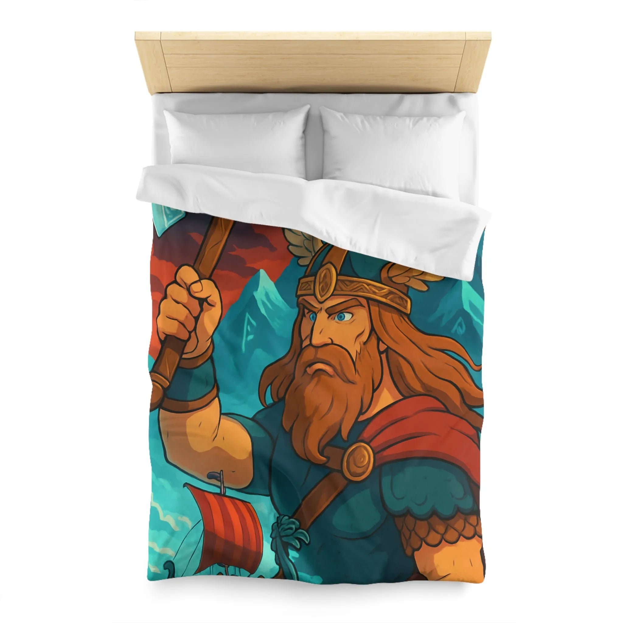 Housse de Couette Microfibre Art Graphique Contemporain Style Décoratif Chambre Tendance