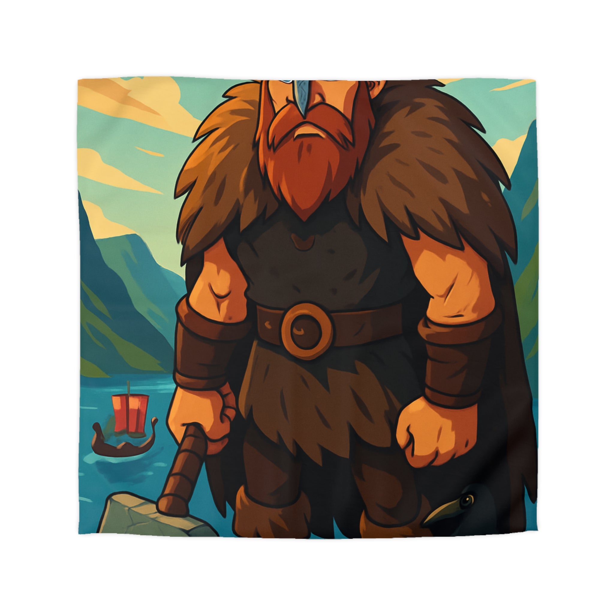 Housse de Couette Microfibre Illustration Unique Design Moderne Décoration Intérieure Raffinée