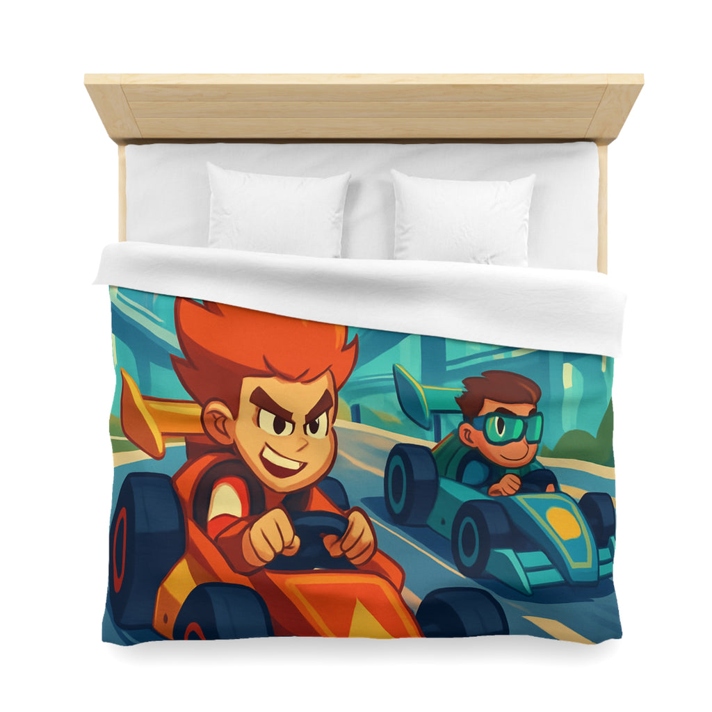 Housse de Couette Microfibre Motif Créatif Original Style Contemporain Chambre Élégante