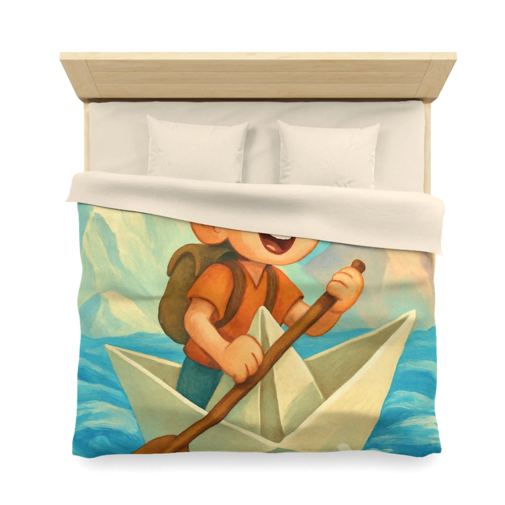 Housse de Couette Microfibre Art Graphique Contemporain Style Décoratif Chambre Tendance